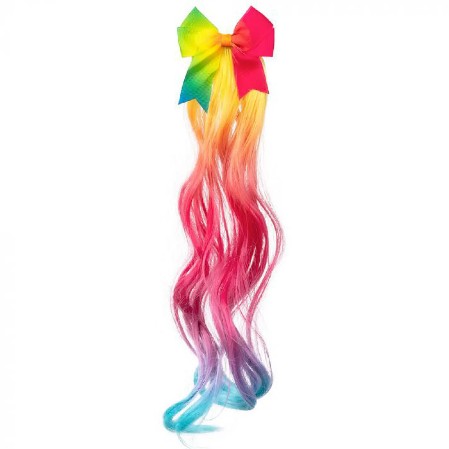 Haarextensions regenboog.