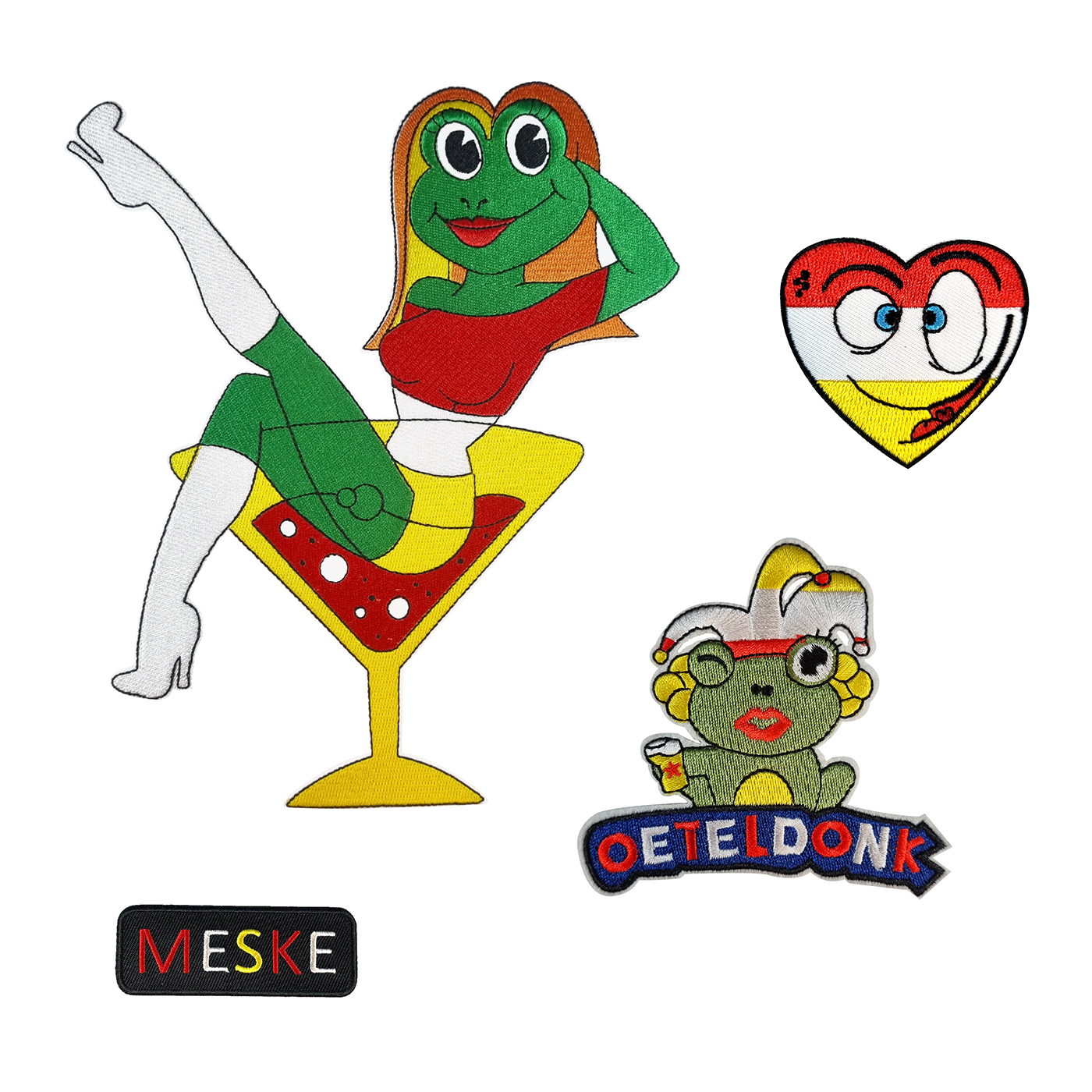 oeteldonk jasje met emblemen luxe vrouwen
