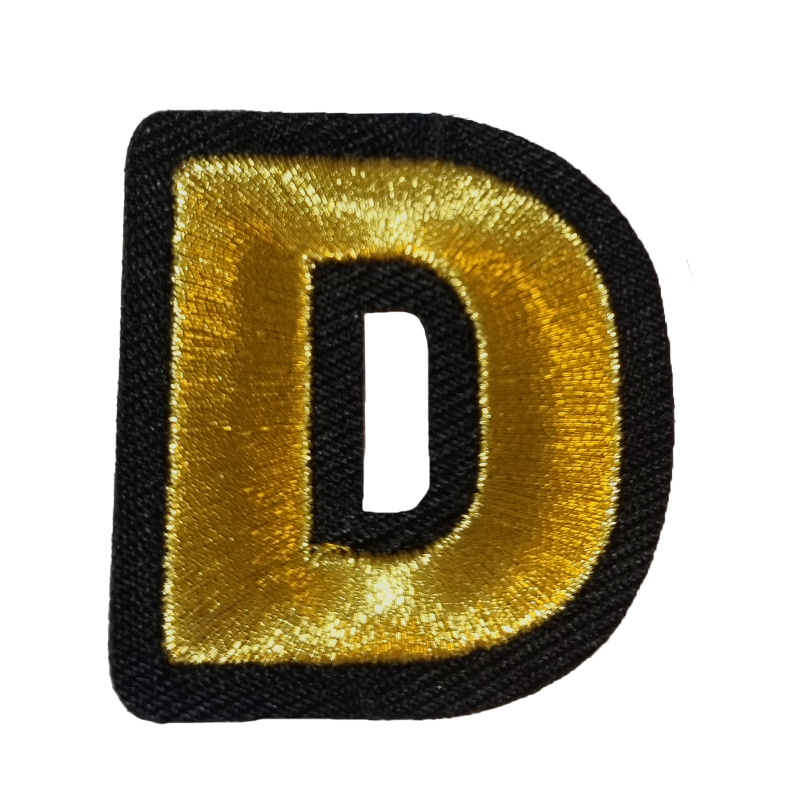 Kielegat embleem Gouden letter D