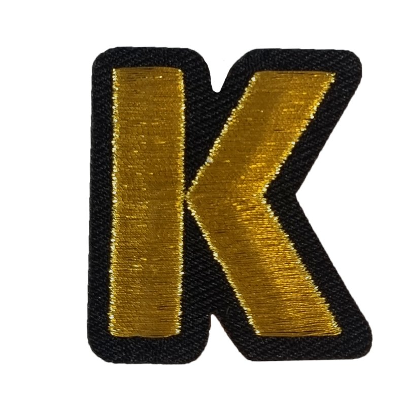 Kielegat embleem Gouden letter K