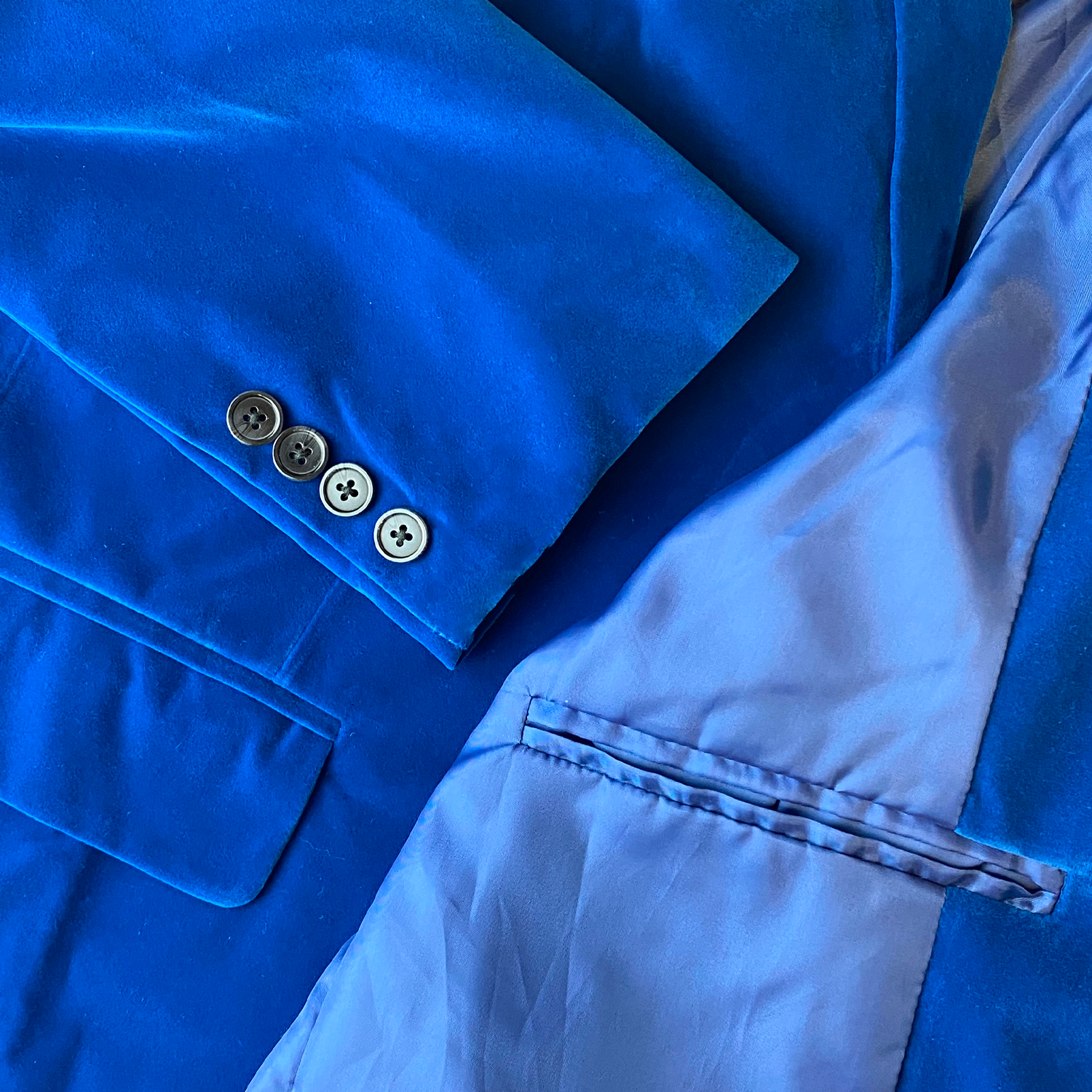Velvet carnavalsjas blauw heren bestellen