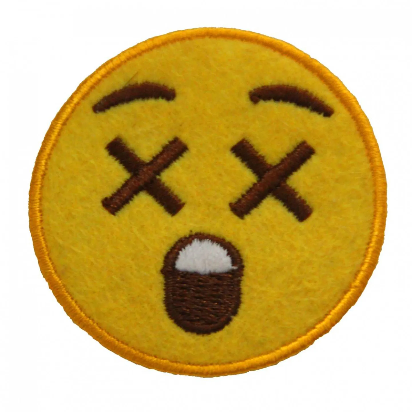 Emoji embleem geschrokken gezicht.