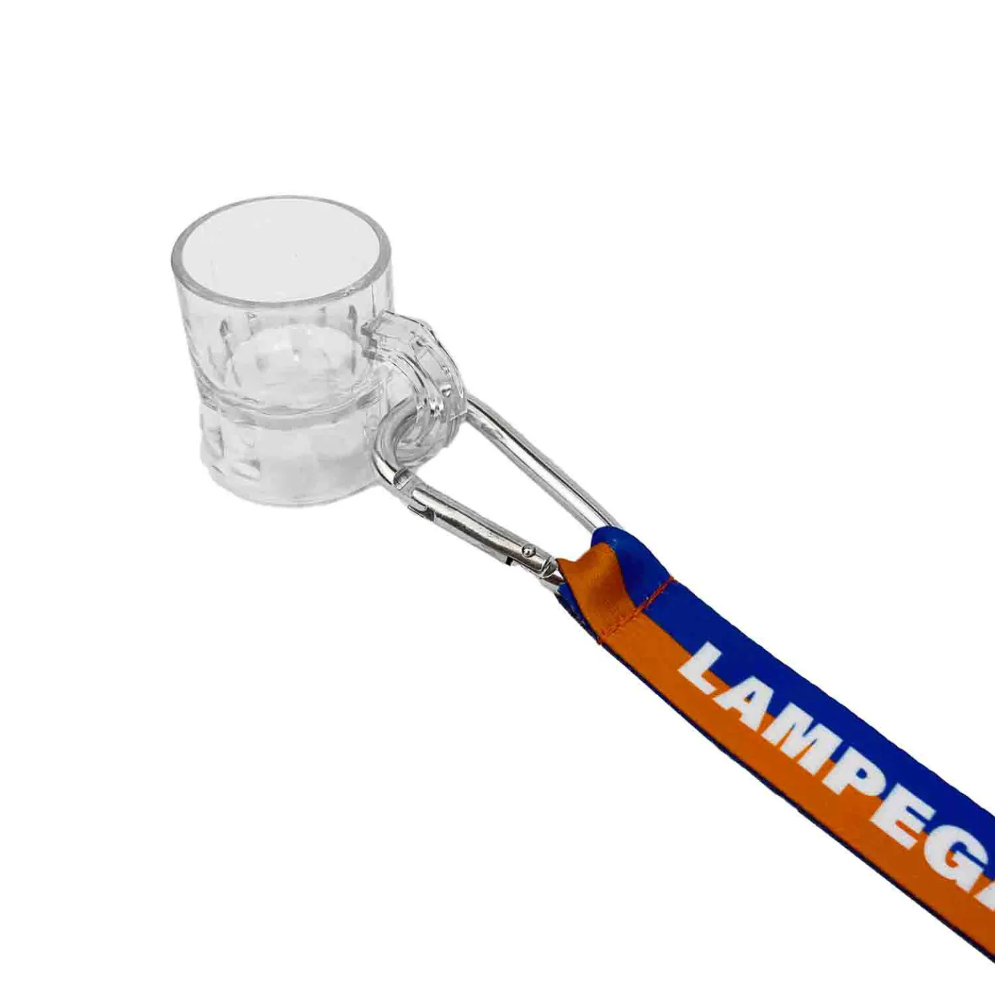Lampegat keycord met shotglaasje.