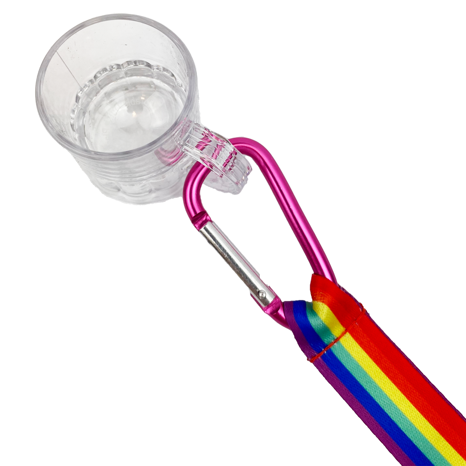 keycord met shotglaasje regenboog