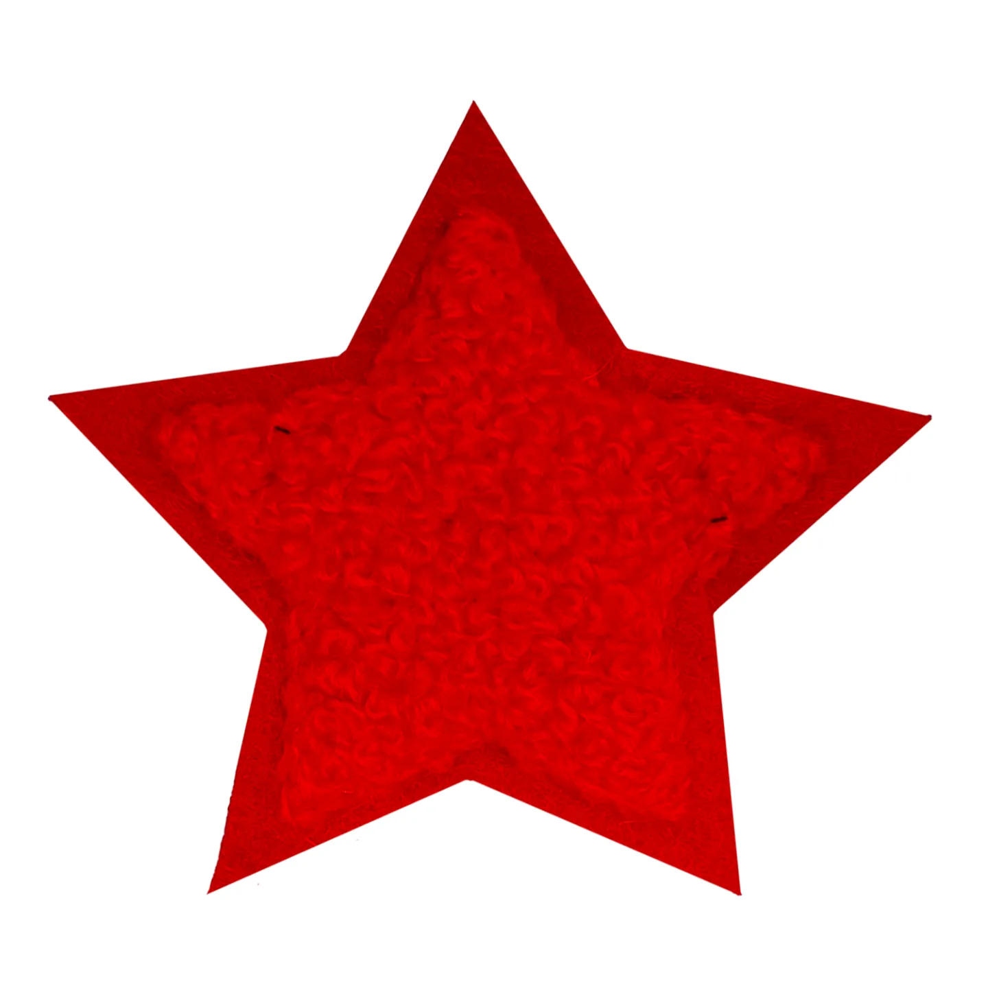 Oeteldonk embleem - Chenille ster rood.