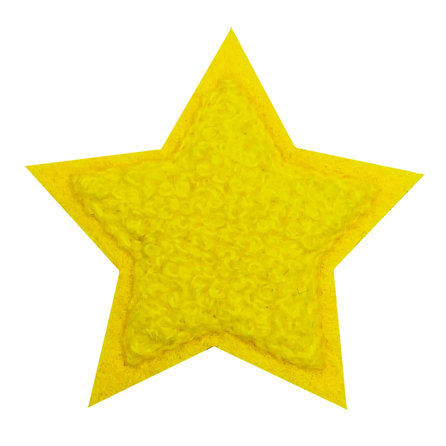 Oeteldonk embleem - Chenille ster geel.