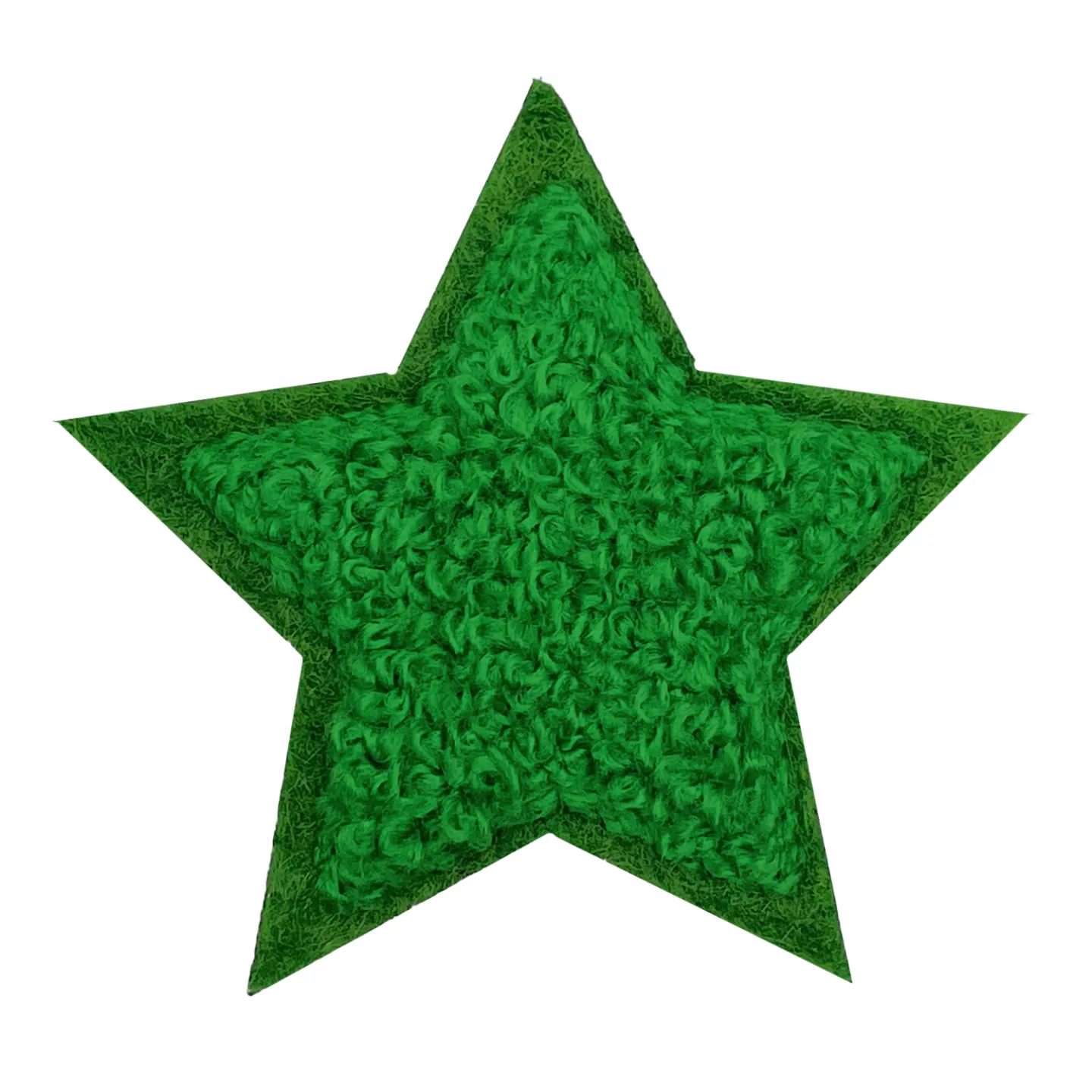 Kruikenstad embleem - Chenille ster groen.