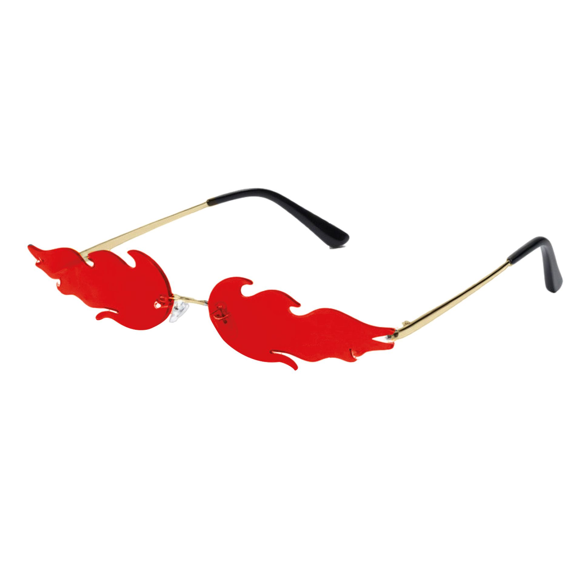 Rave bril vlammetjes rood