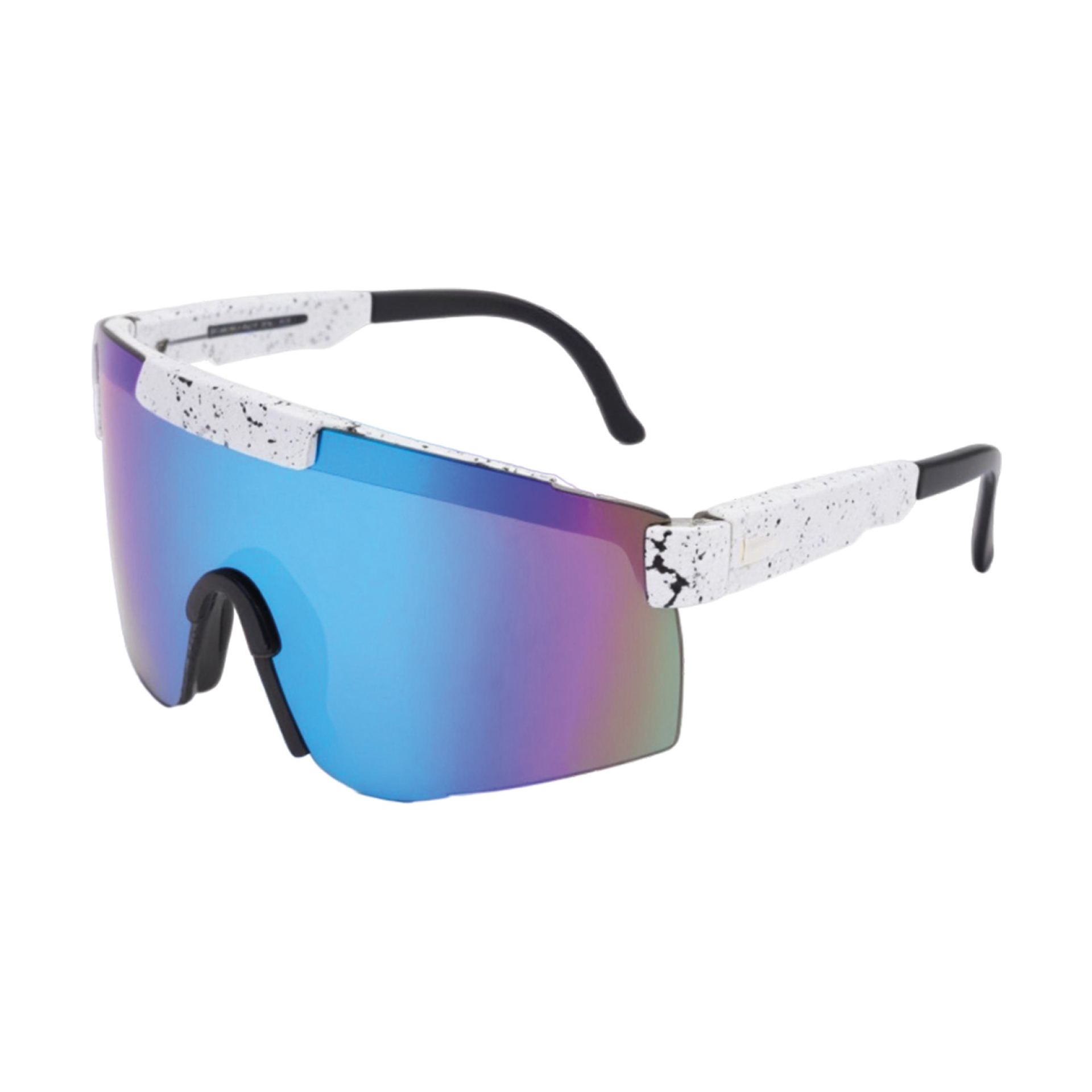 Rave bril sport zonnebril wit/blauw