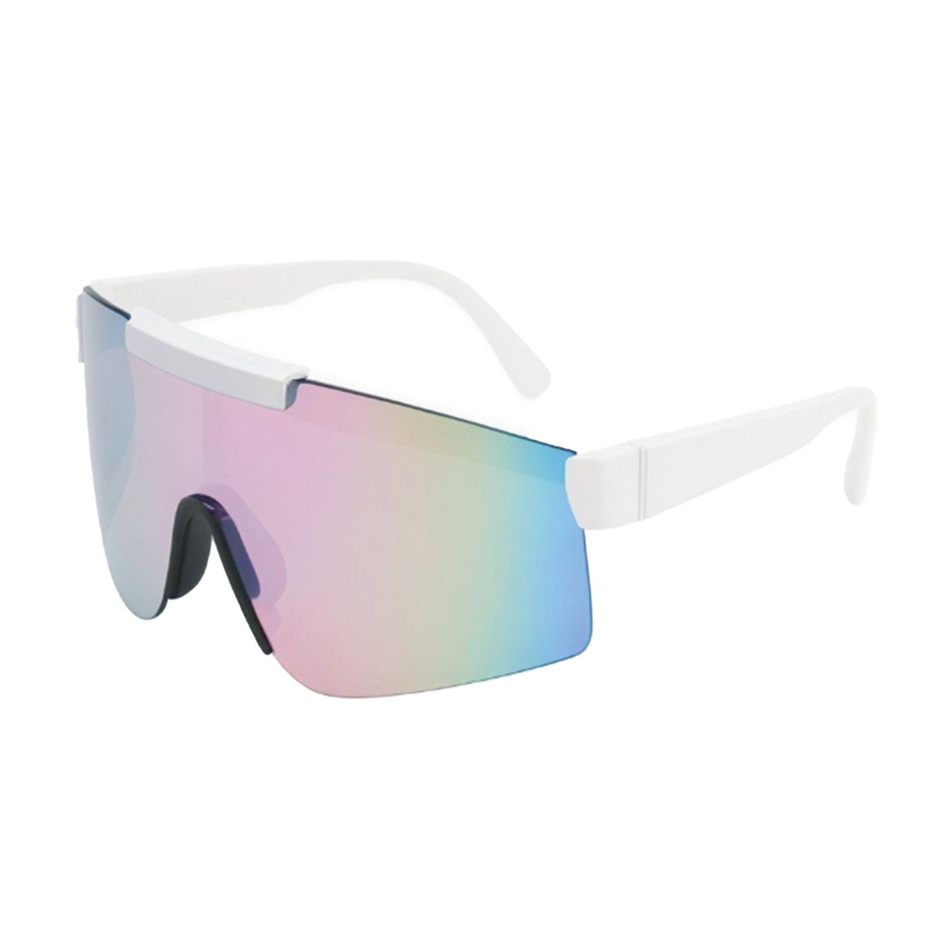 Rave bril sport zonnebril wit/roze