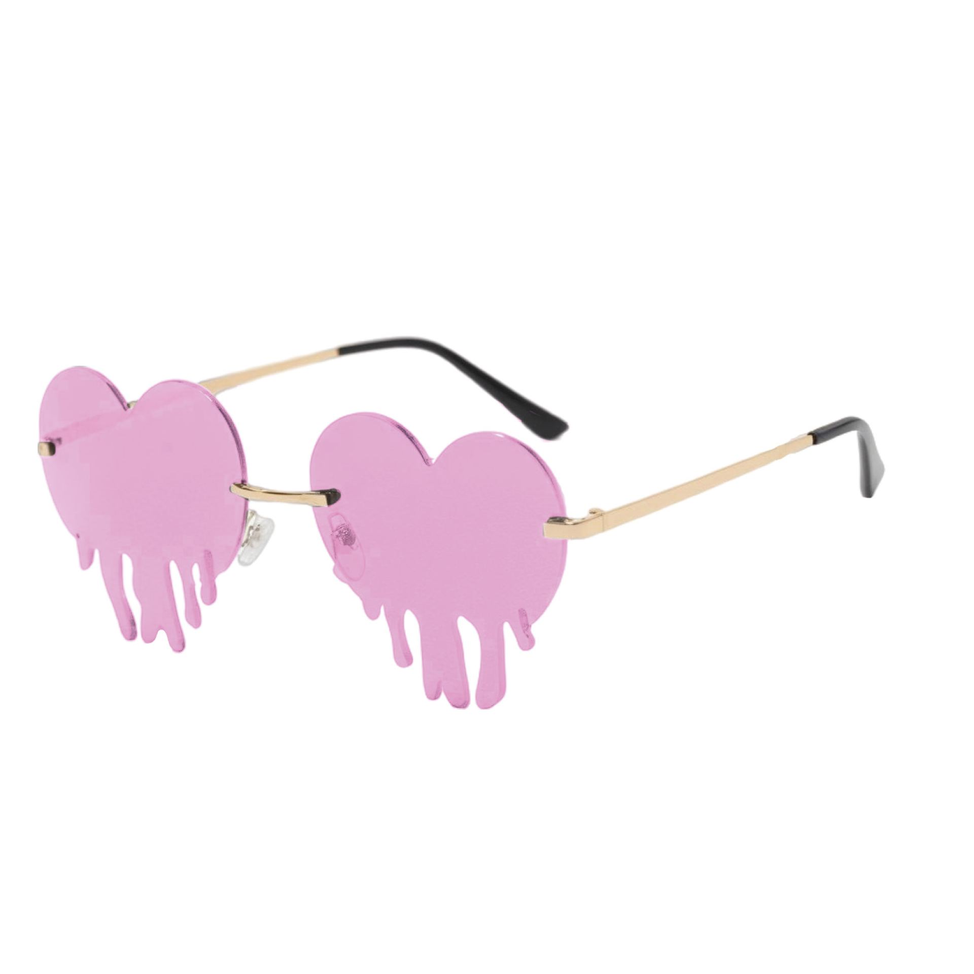 Rave bril  Gesmolten hartje Roze