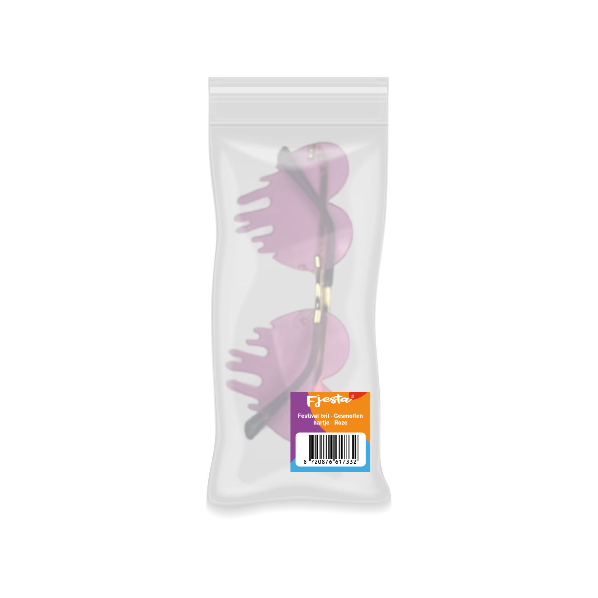 Rave bril Gesmolten hartje Roze kopen