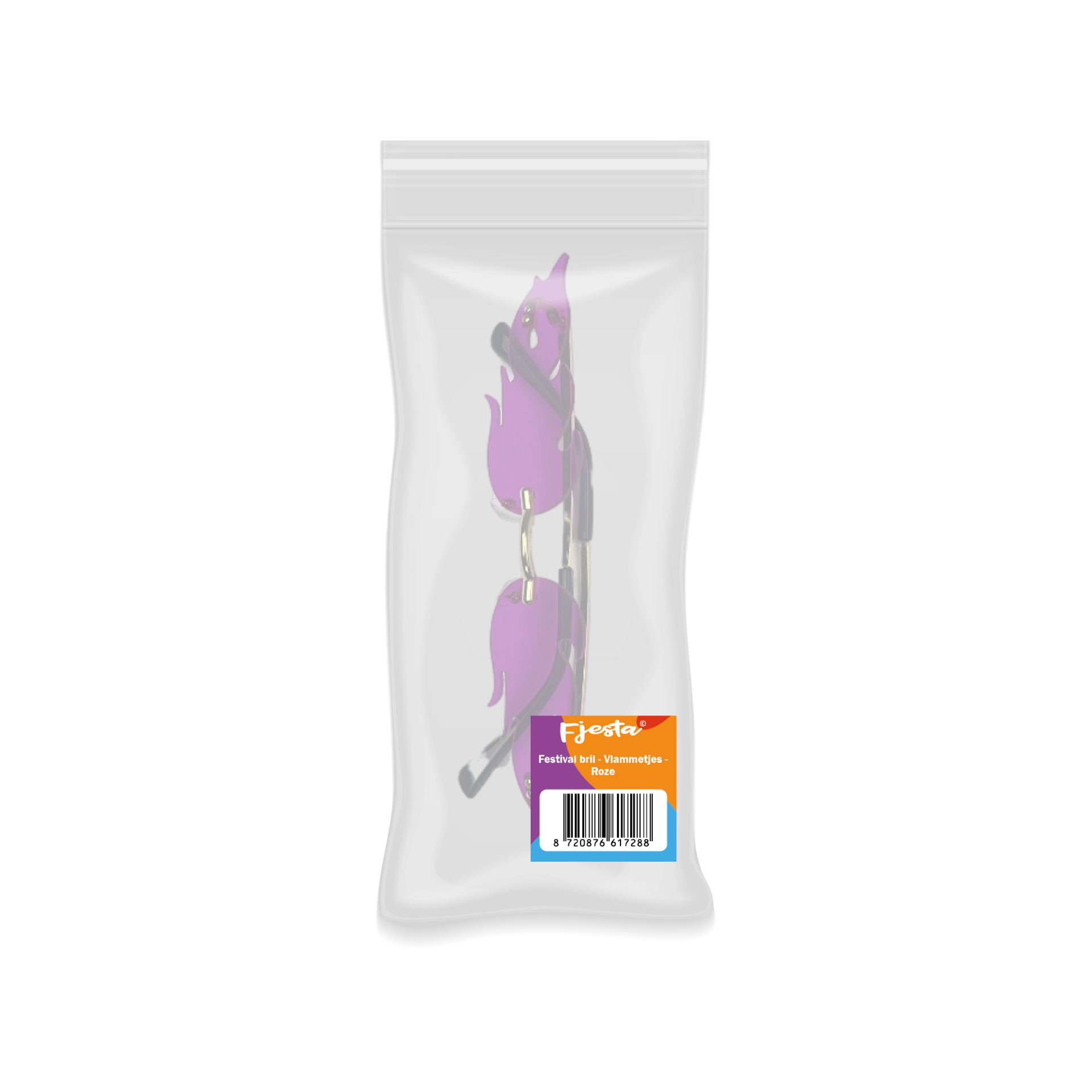 Rave bril - Vlammetjes - Roze kopen