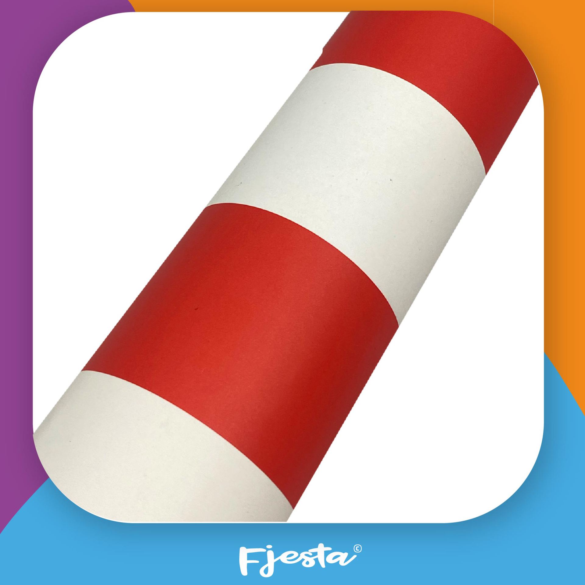 Fjesta confetti kanon 30cm rood wit kopen