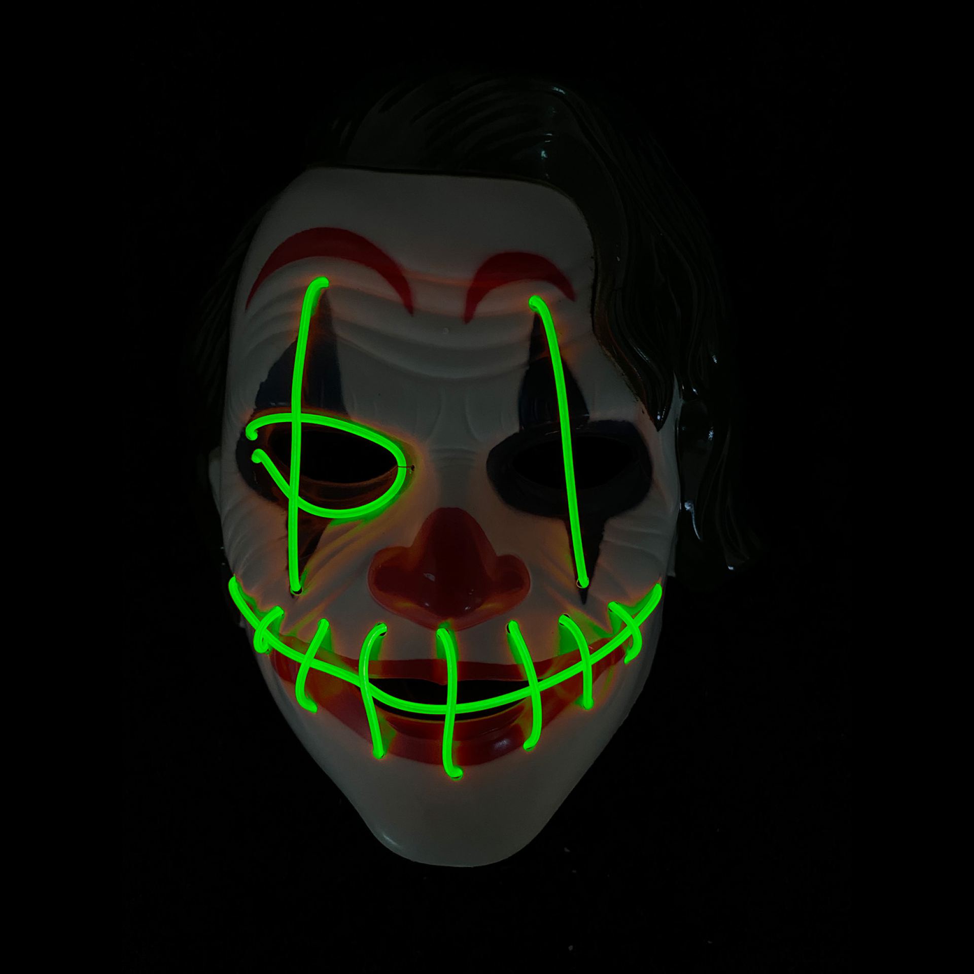 Halloween LED masker the joker groen bestellen