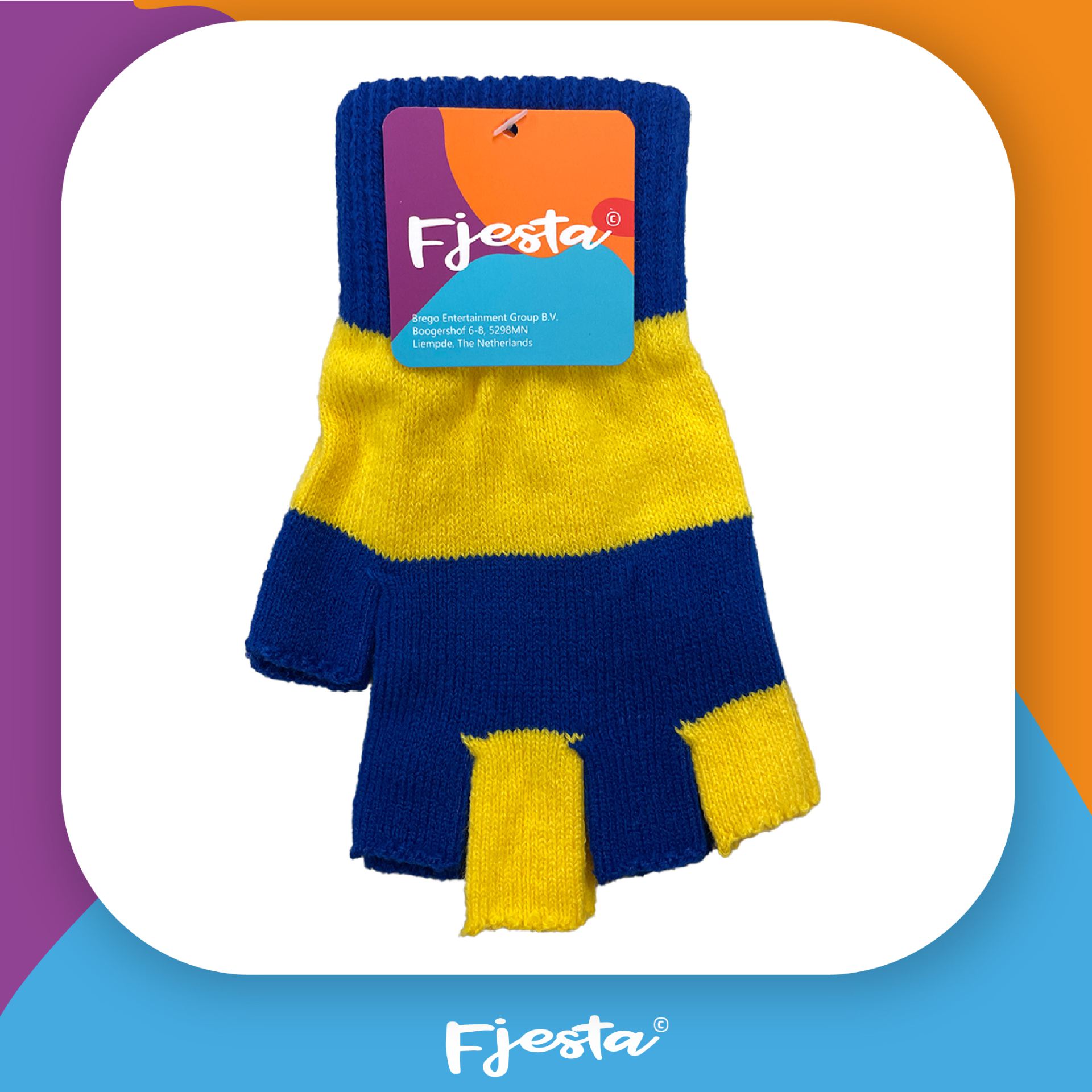 Blauw - Geel Handschoenen