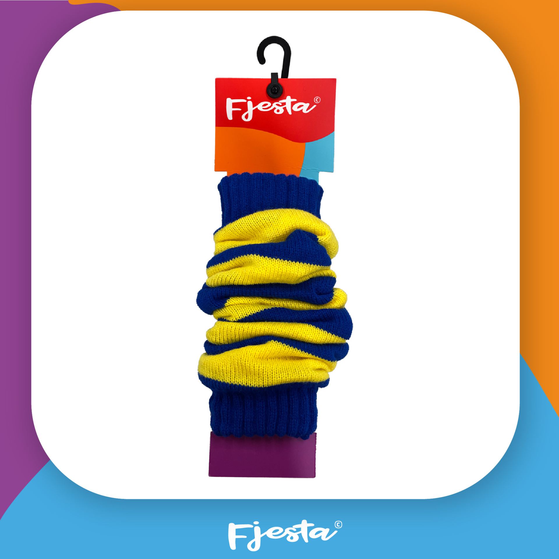 Blauw - Geel beenwarmers