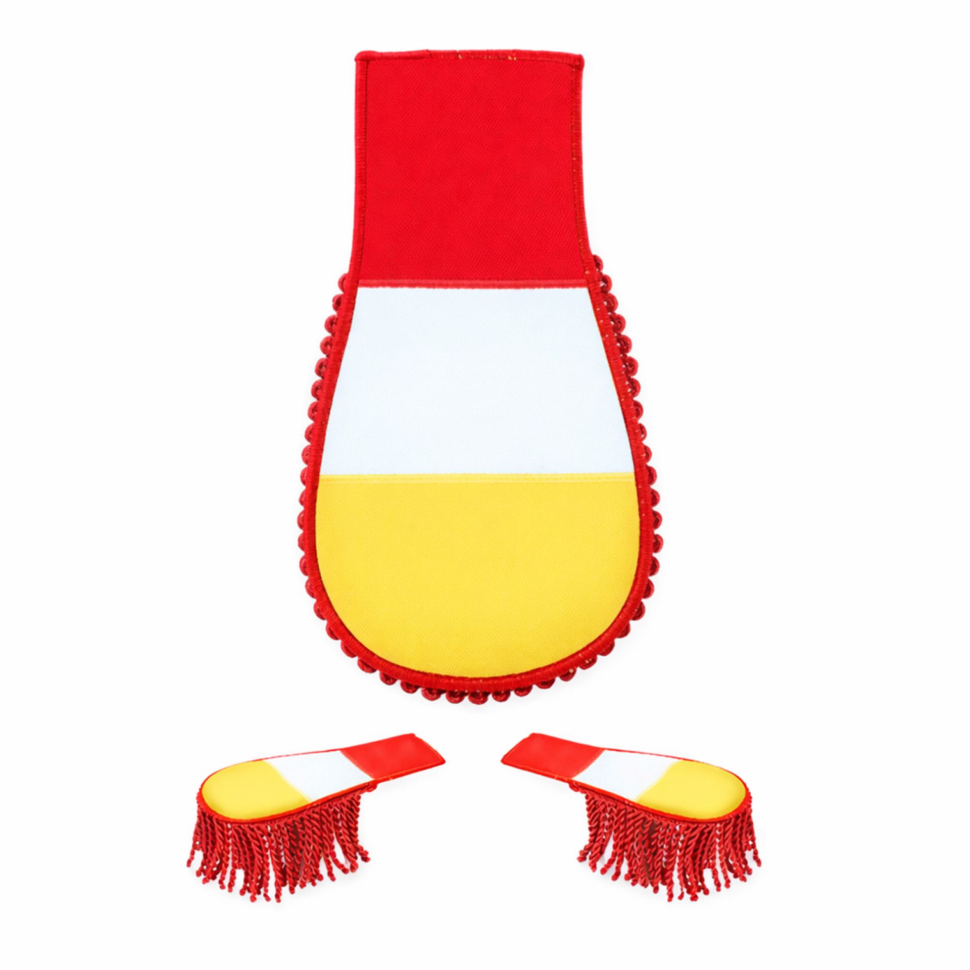 Rood wit gele oeteldonk epauletten
