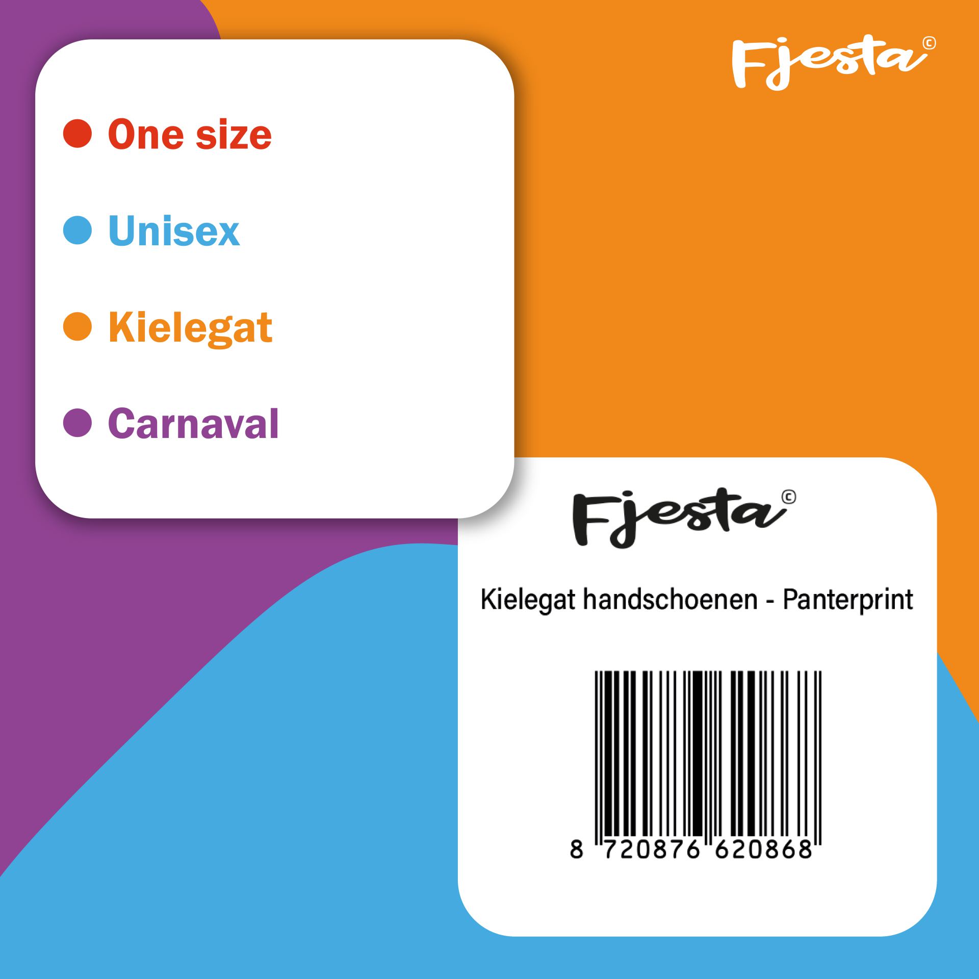 Kielegat handschoenen Panterprint