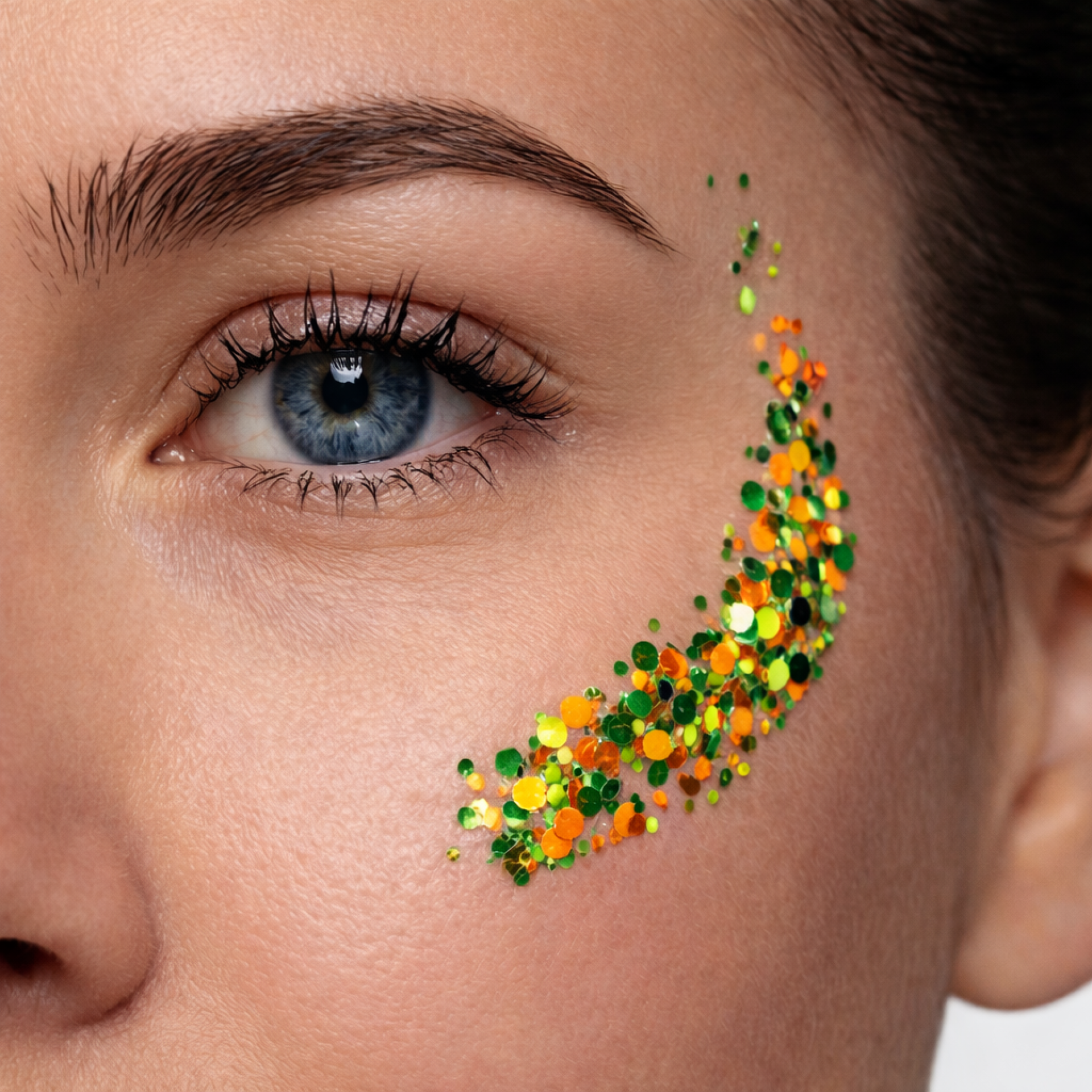 Kruikenstad gezichtsglitter voorbeeld