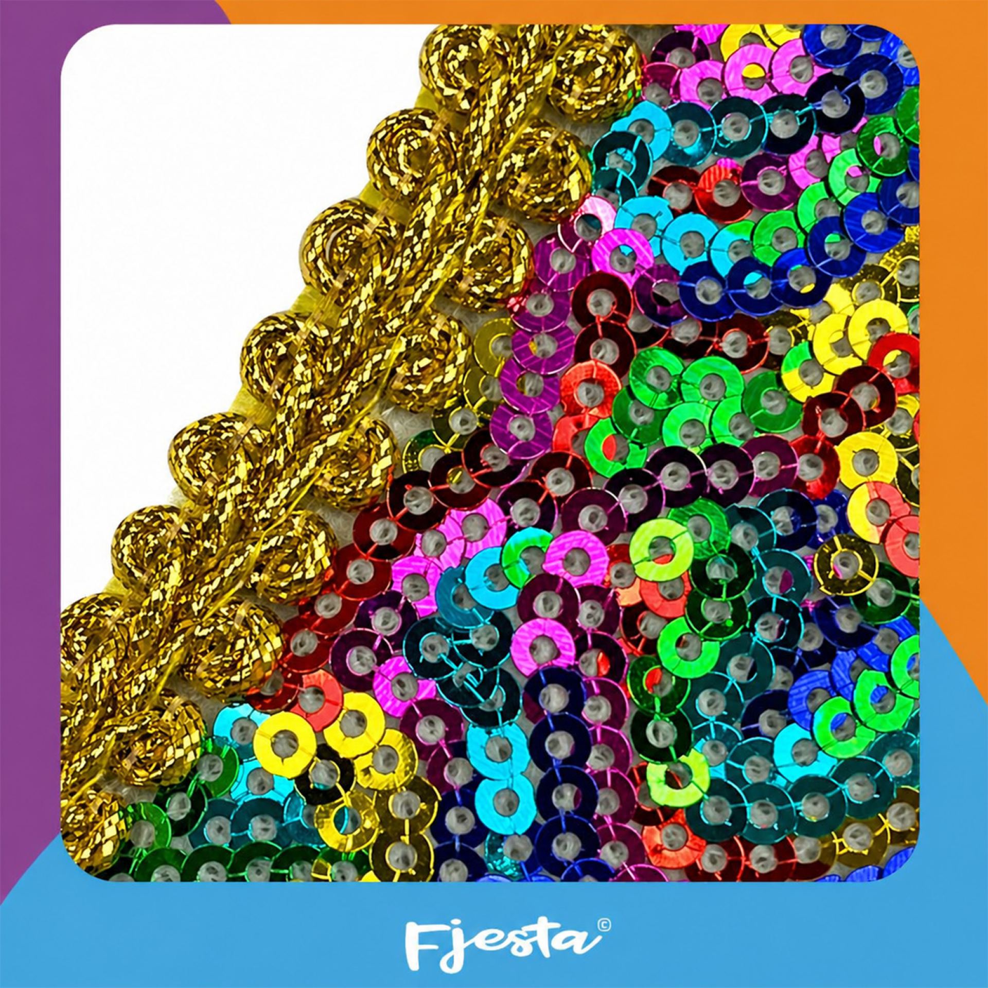 Epauletten pailletten Regenboog polyester