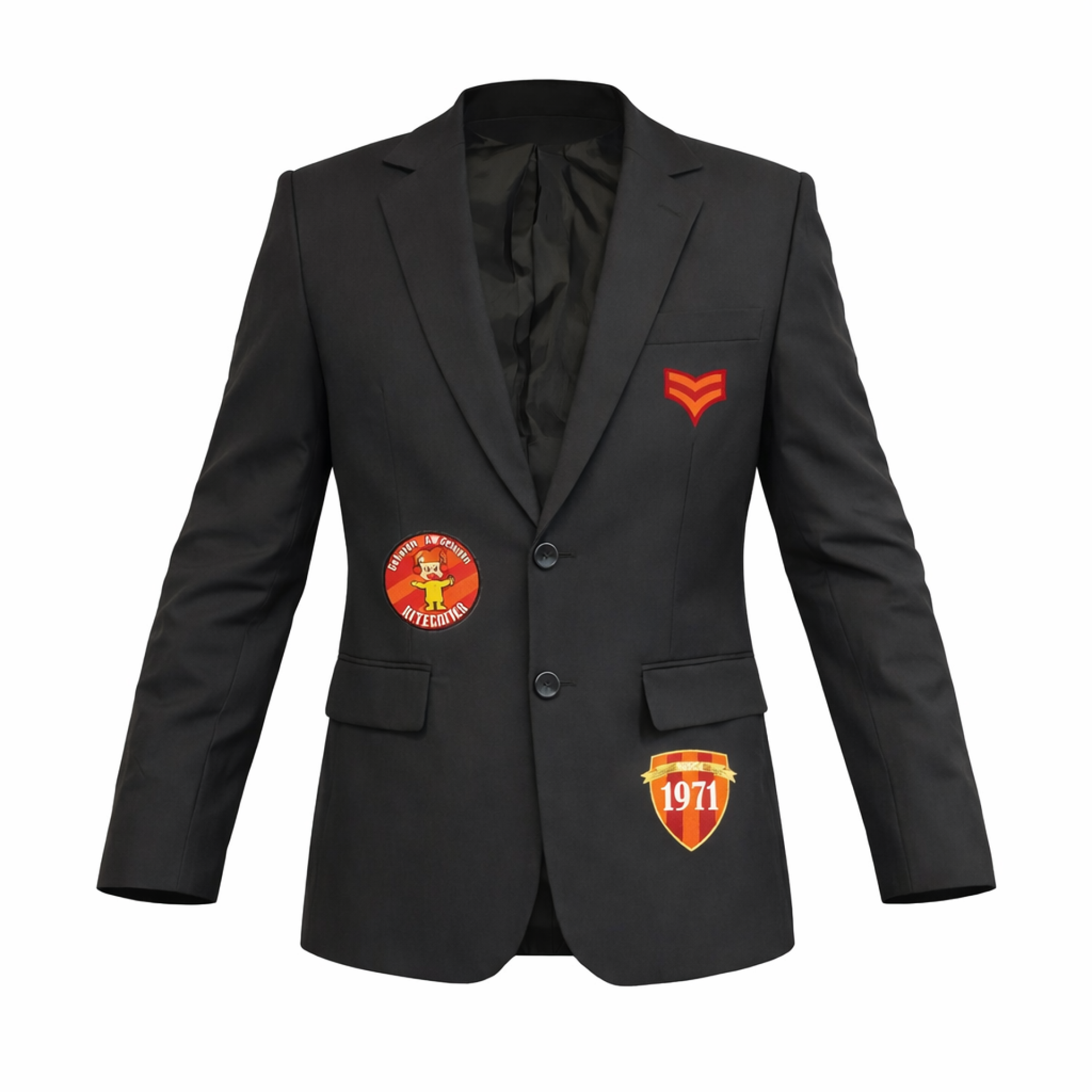 Kielegat jasje met emblemen Heren