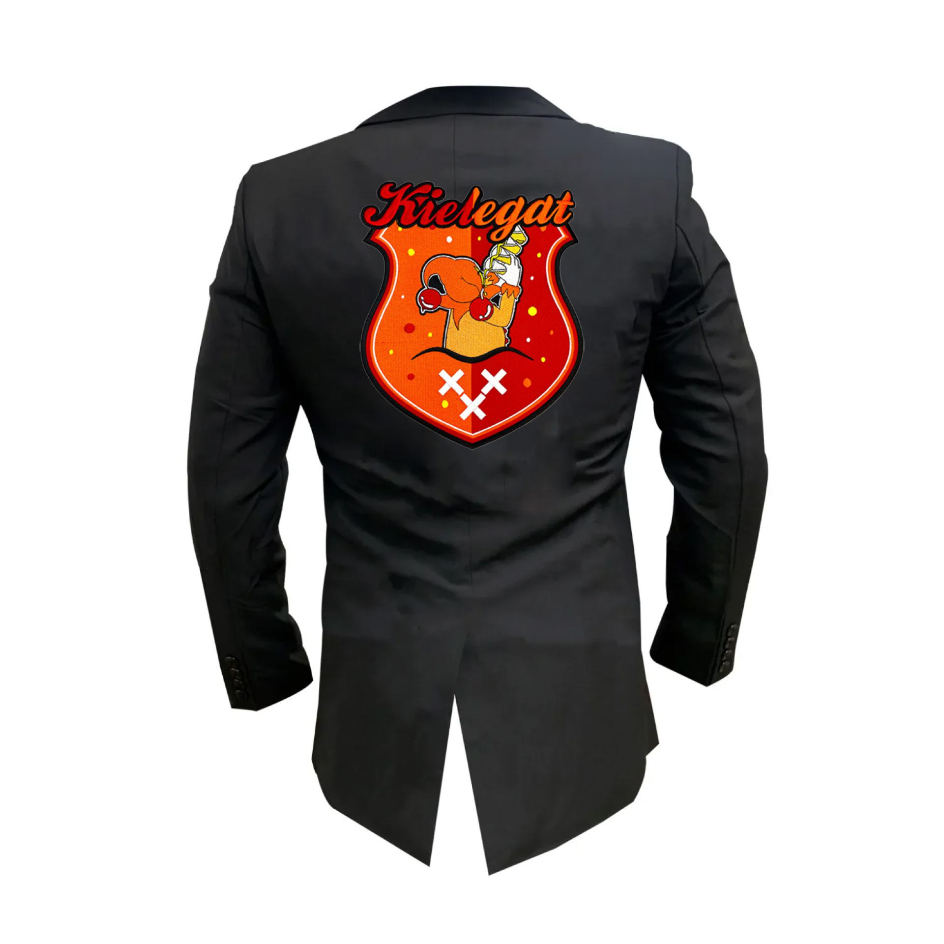 Kielegat jasje met emblemen heren kopen
