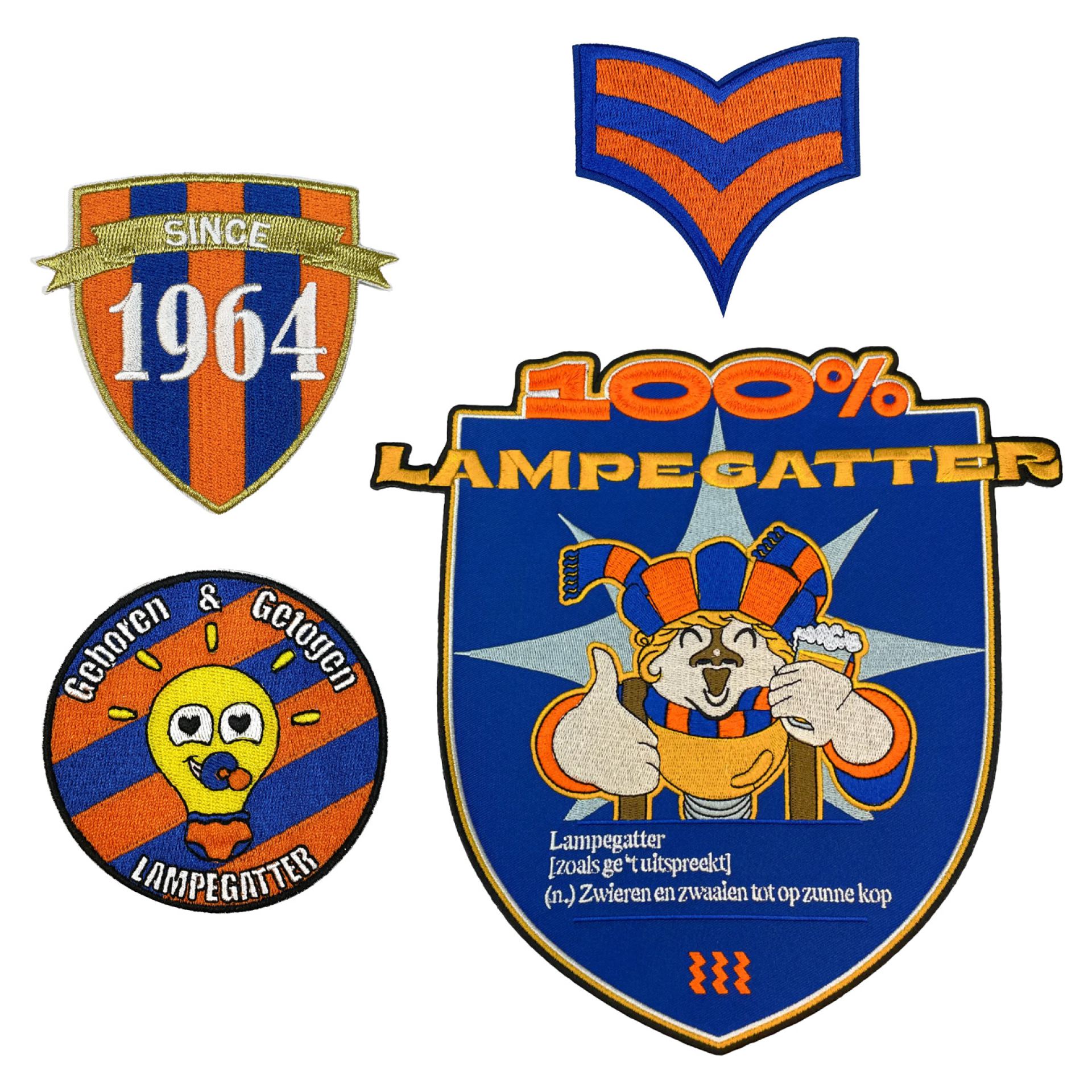 Lampegat jasje met emblemen heren online