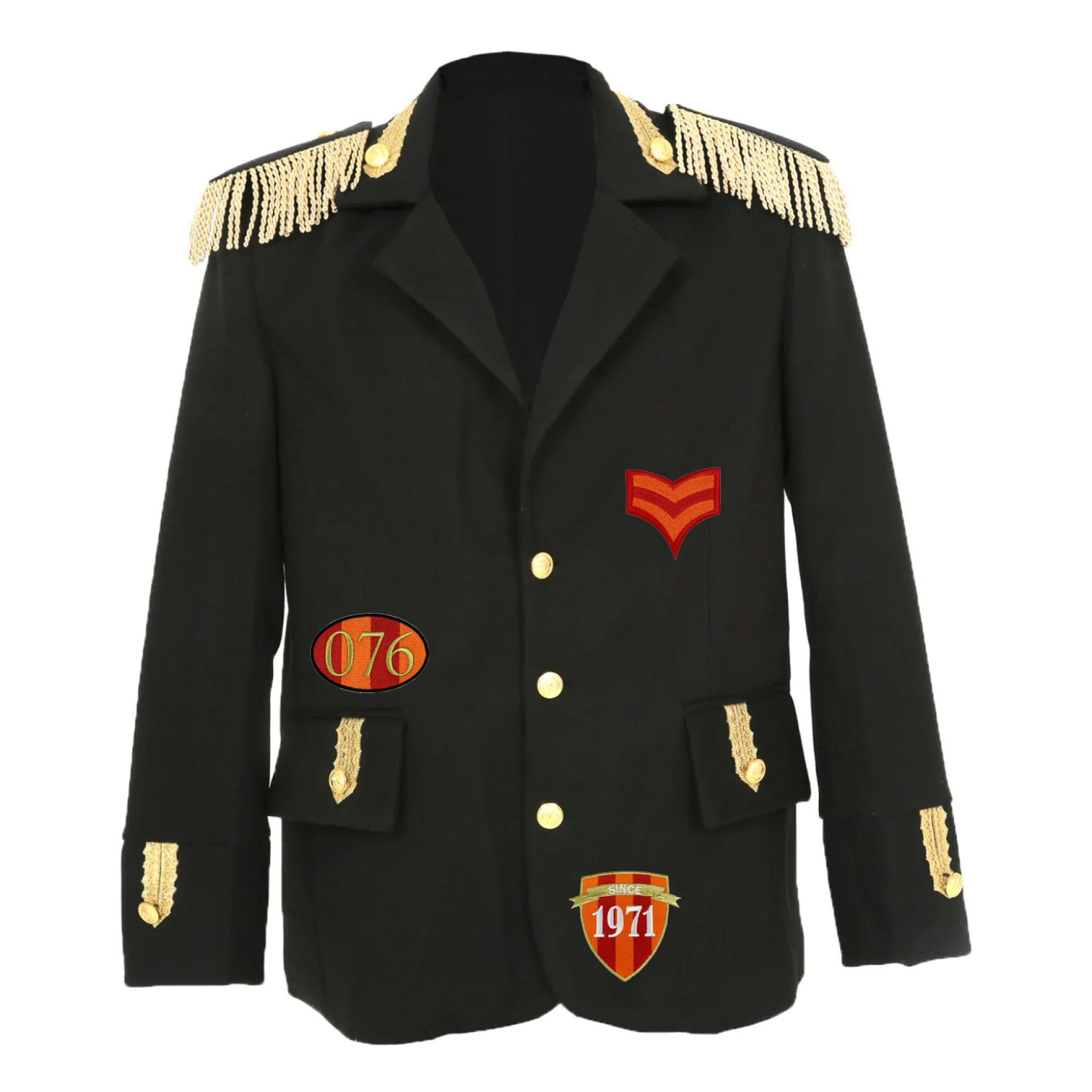 Kielegat jasje met emblemen luxe heren