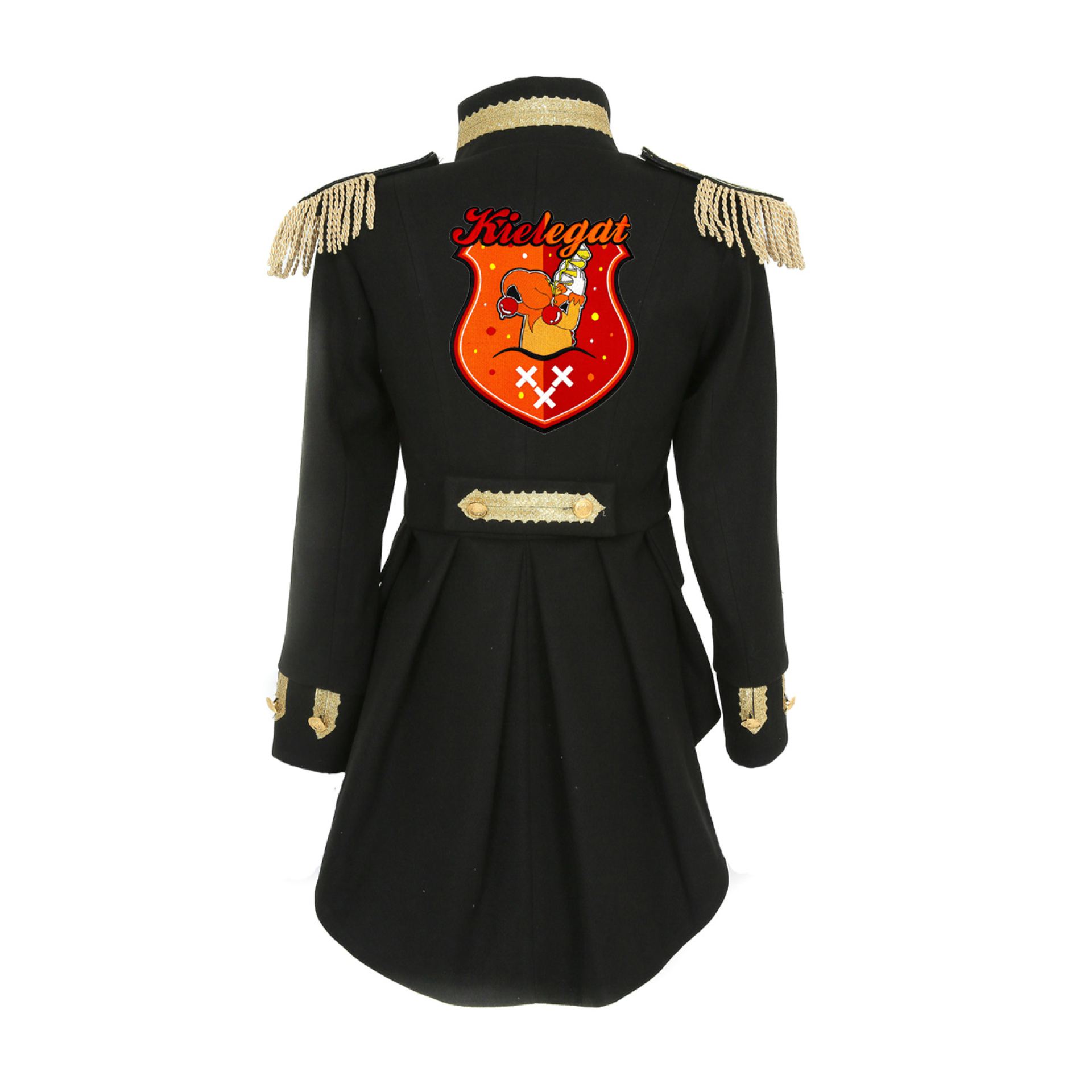 Kielegat jasje met emblemen luxe dames kopen