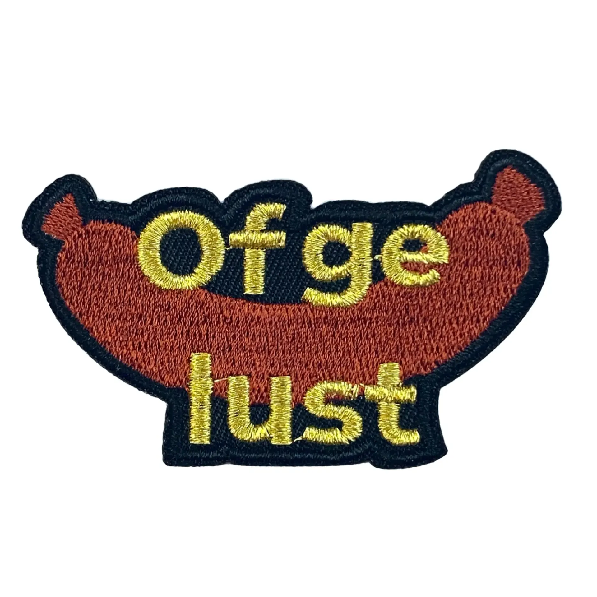 Blauw geel embleem of ge worst lust.