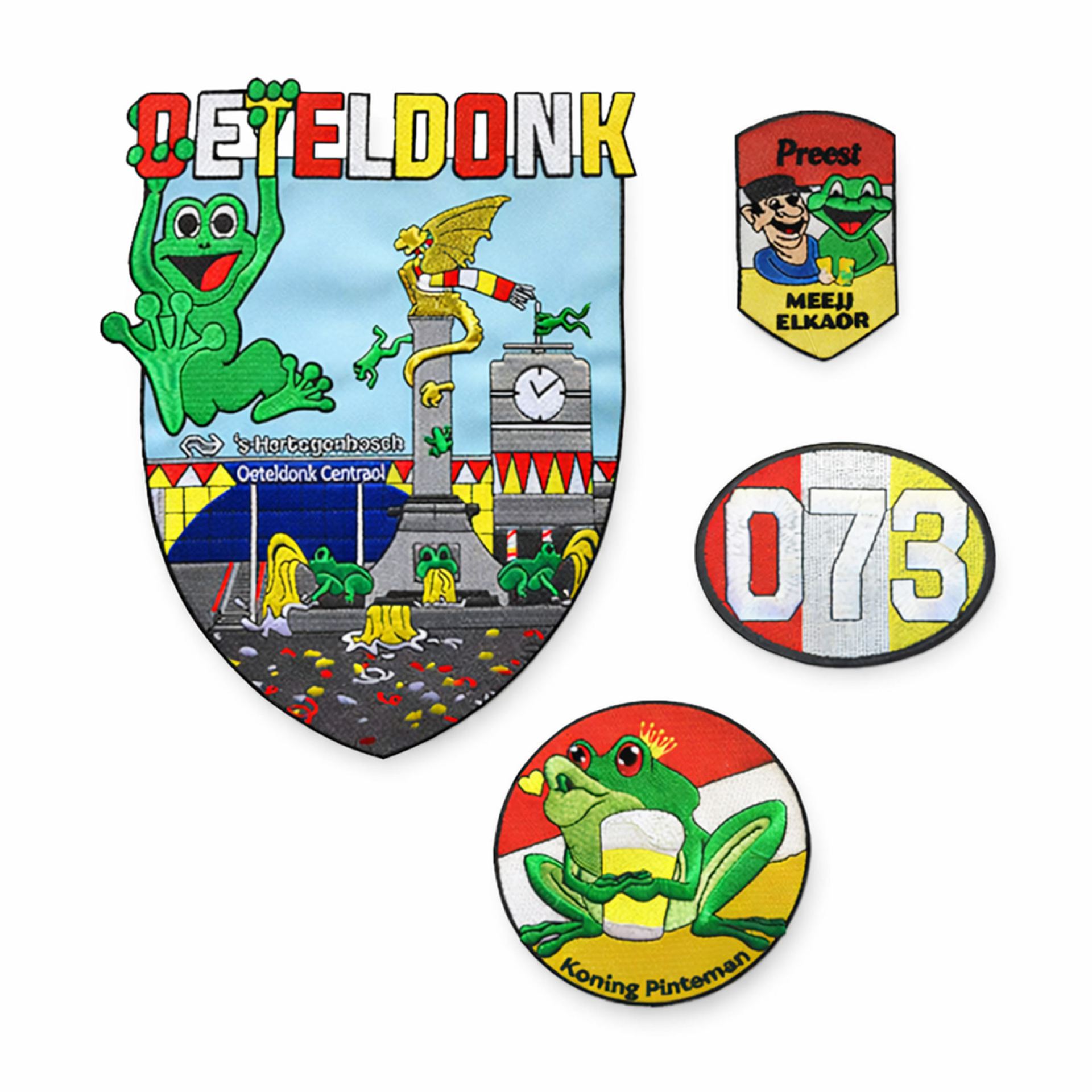 meerdere emblemen jasje oeteldonk
