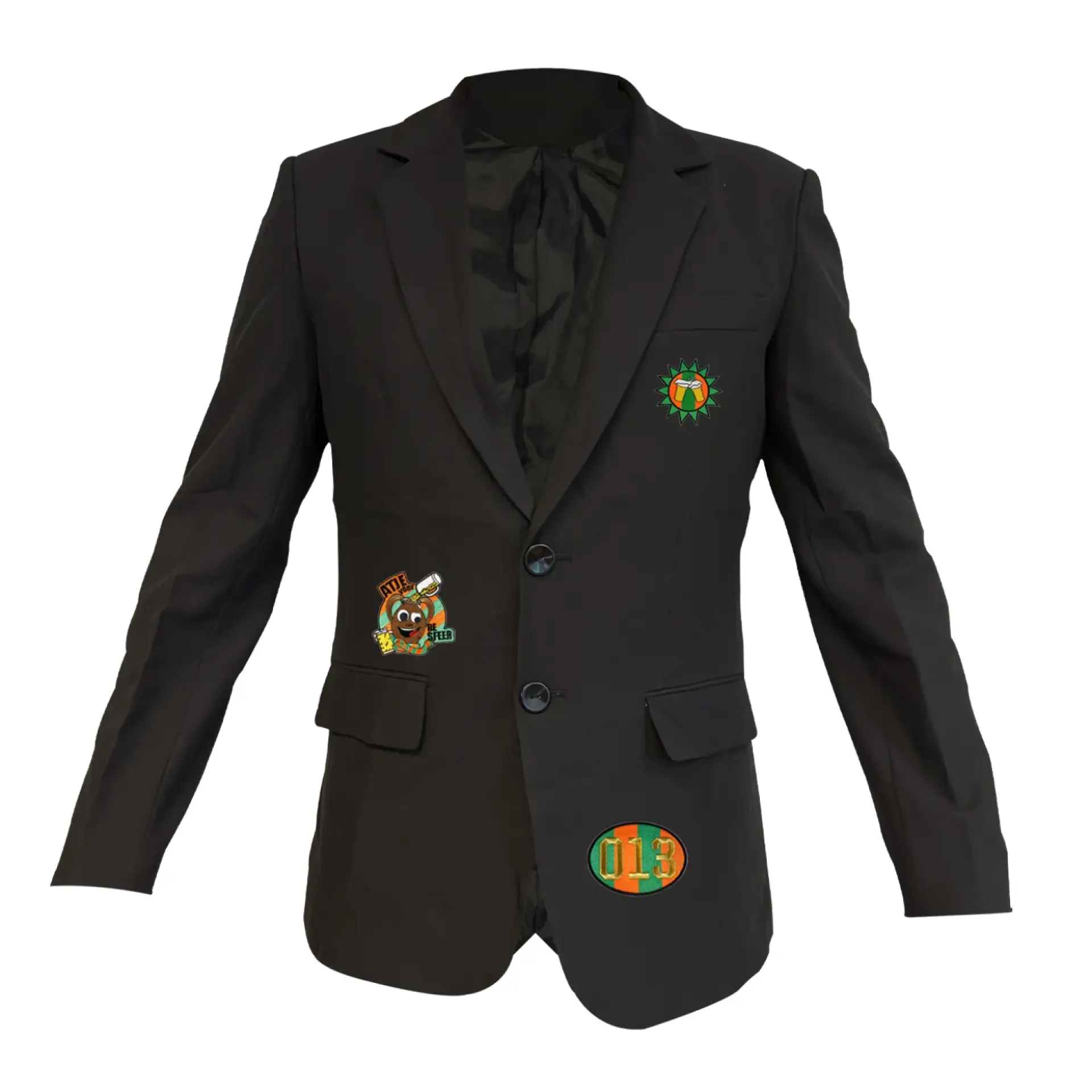 Colbert heren met emblemen kruikenstad.