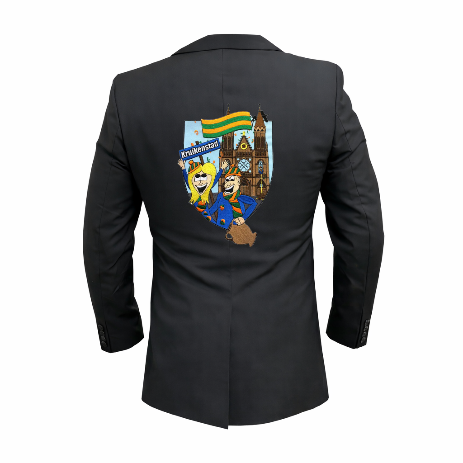 Kruikenstad jasje met emblemen Heren kopen