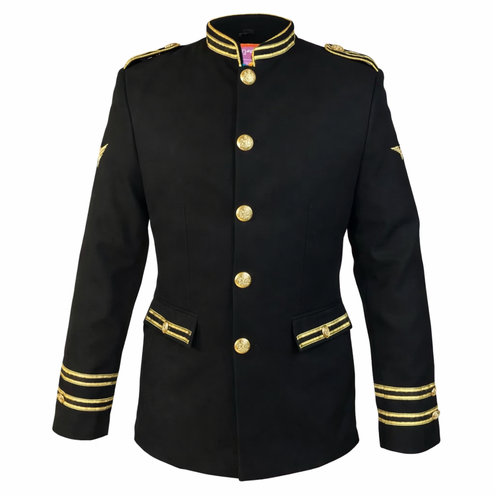 Carnavalsjas heren zwart Uniform jas