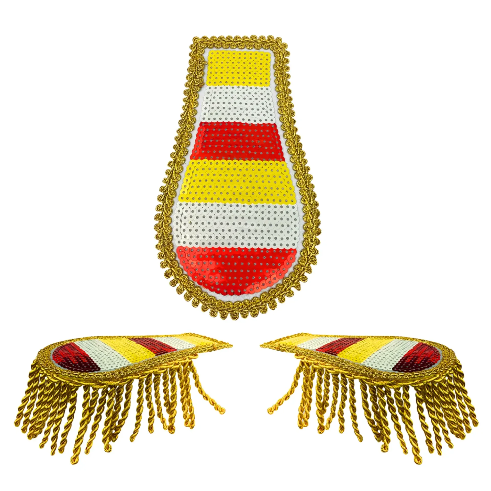 Epauletten pailletten oeteldonk.