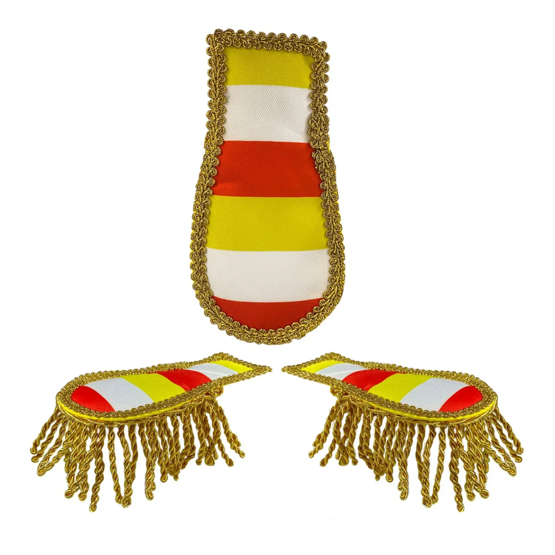 Oeteldonk epauletten gouden details.