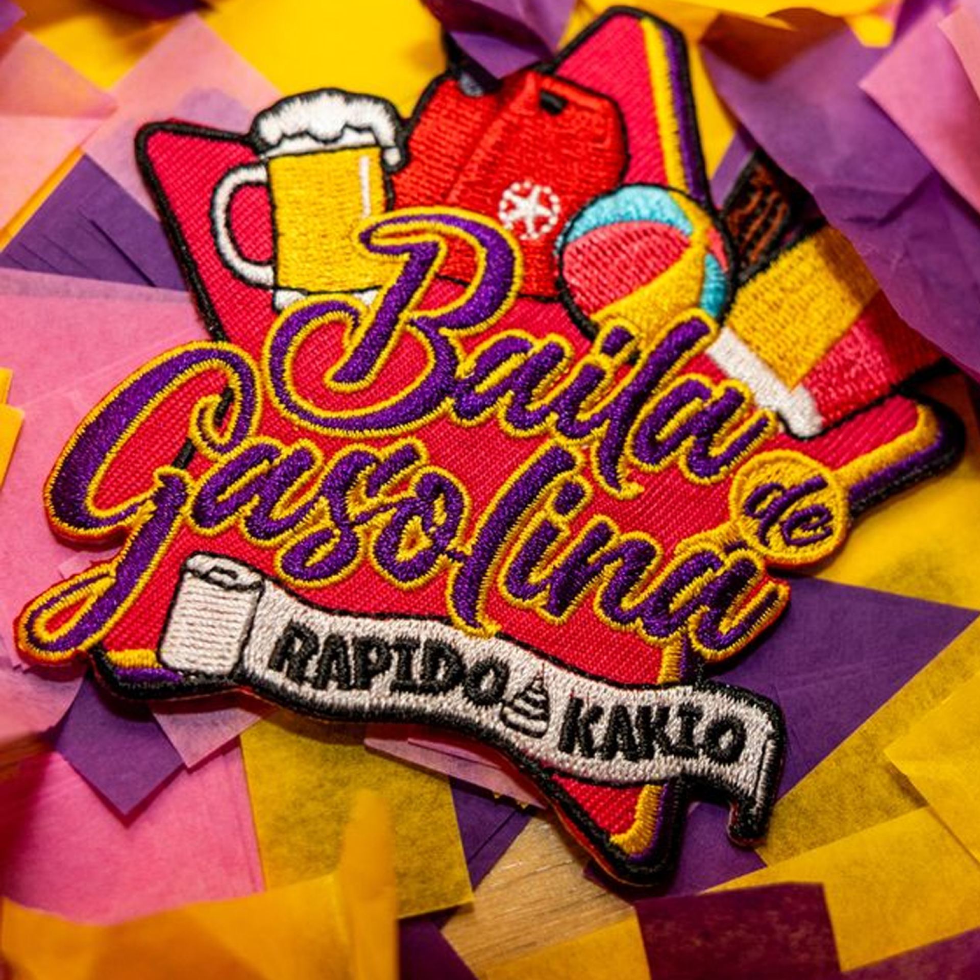 Embleem baila de gasolina confetti