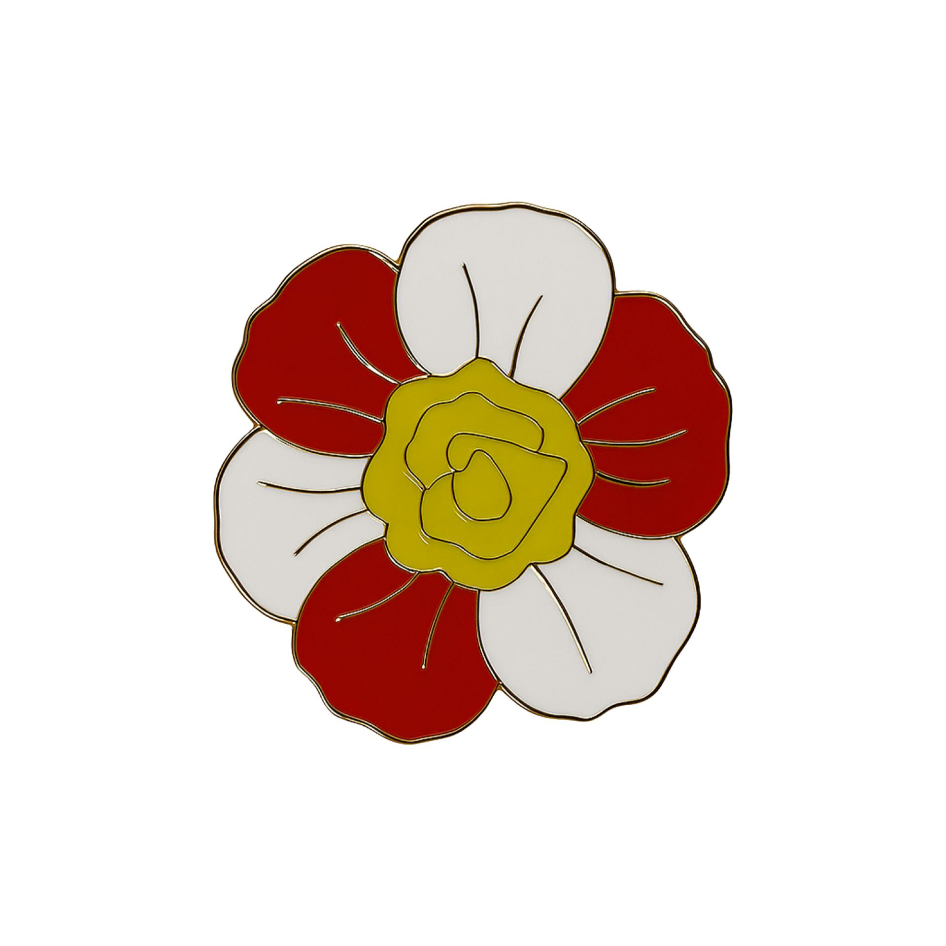 Oeteldonk pin 3D bloem