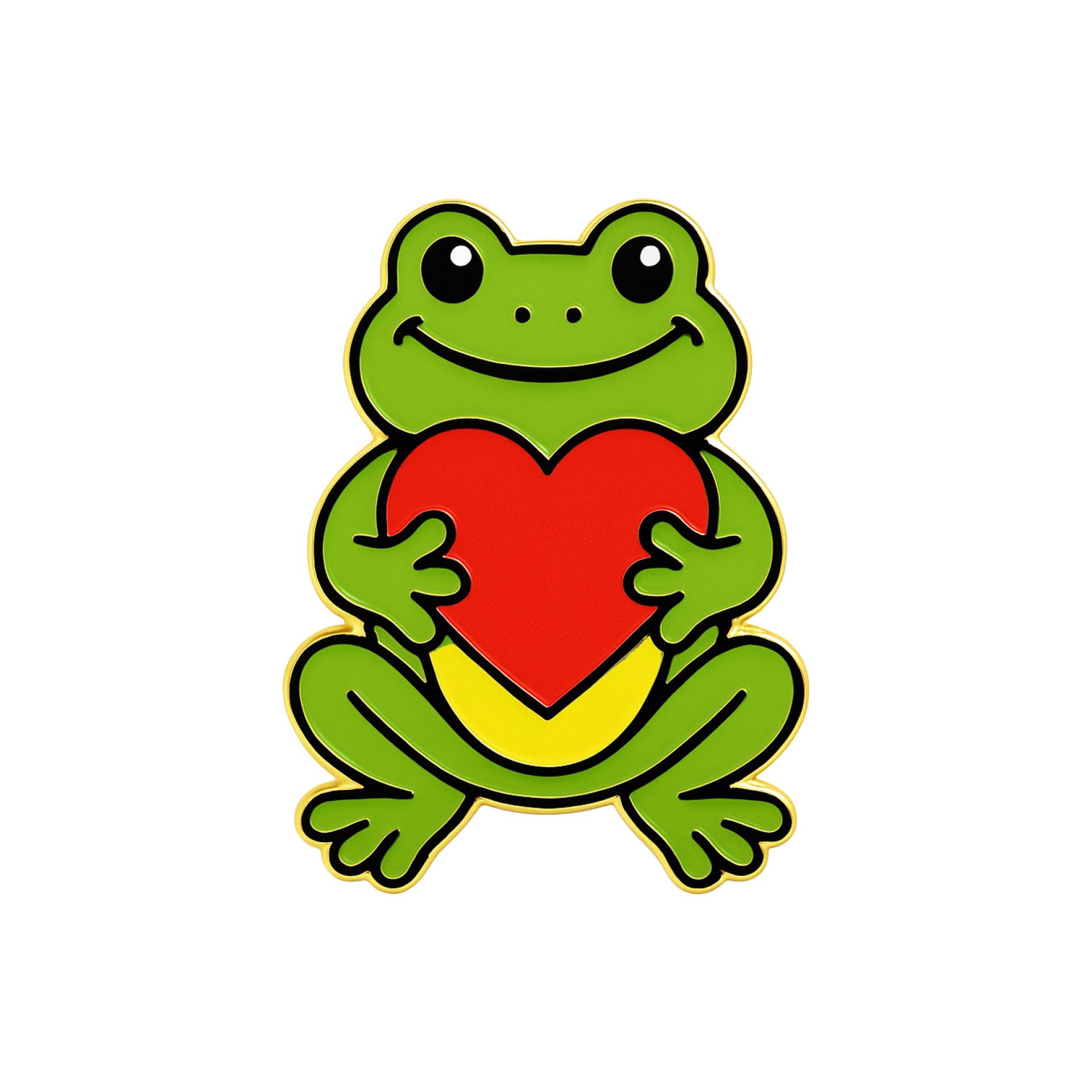 Oeteldonk pin Kikker met hartje