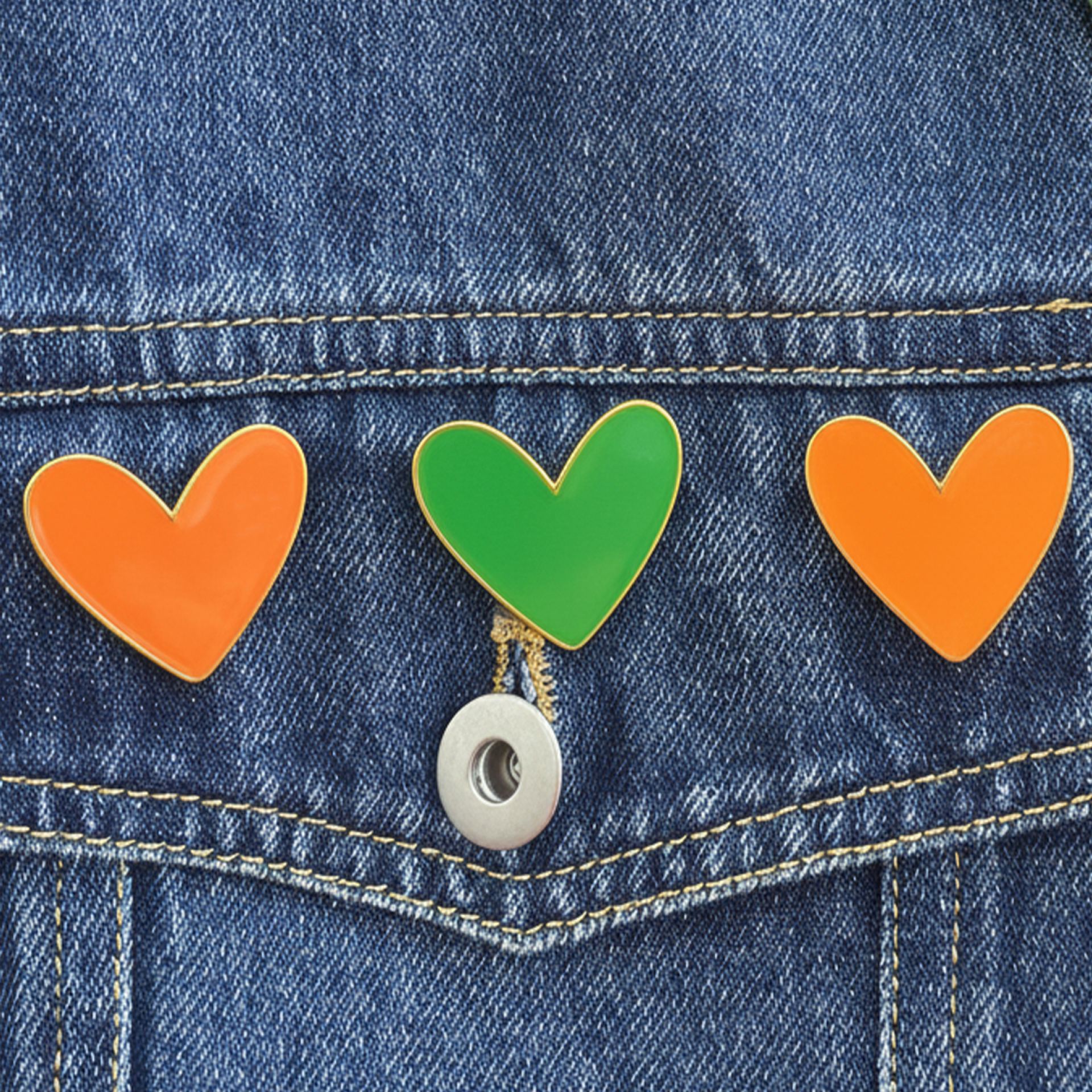 Kruikenstad pin Hartje groen voorbeeld