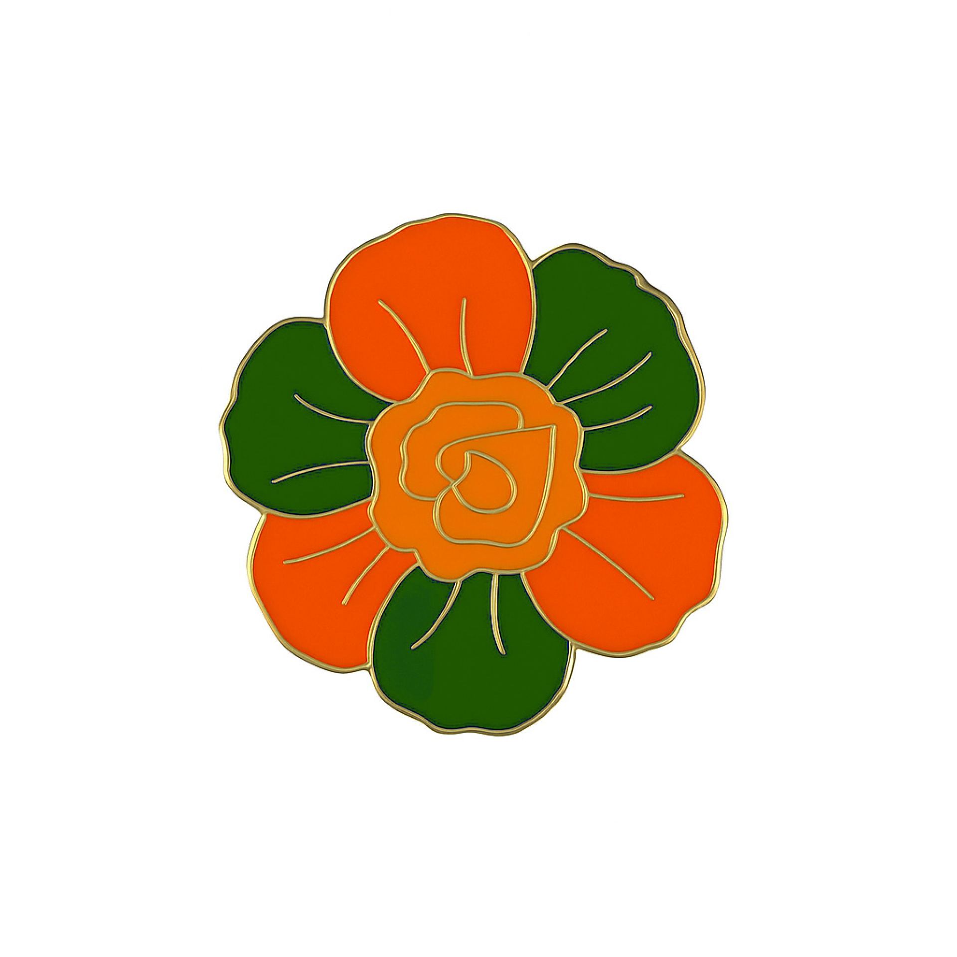 Kruikenstad pin 3D bloem