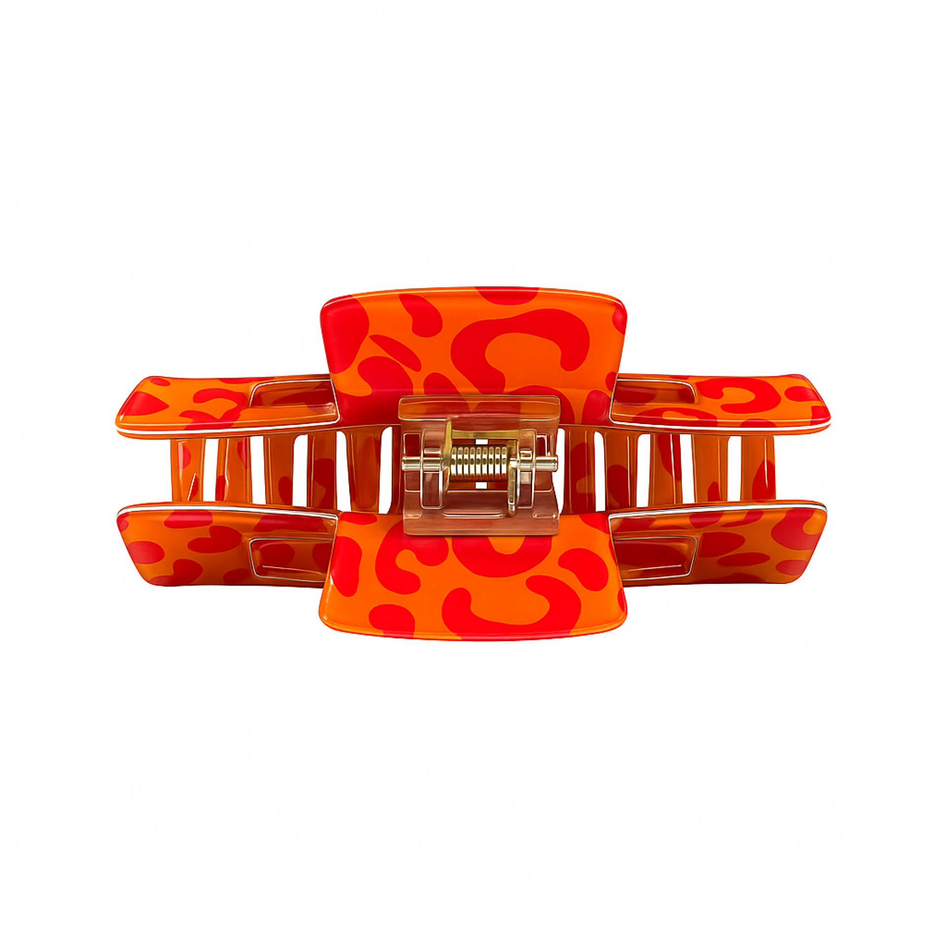 Kielegat haarklem panterprint bovenkant