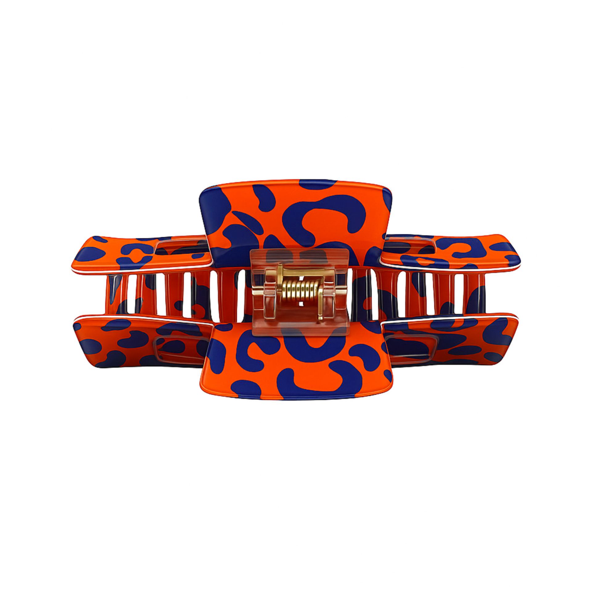 Lampegat haarklem panterprint bovenkant