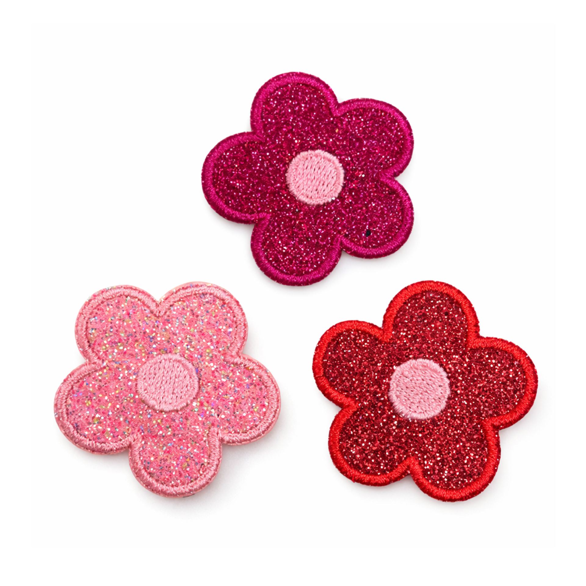 Kruikenstad embleem glitter bloemetjes roze