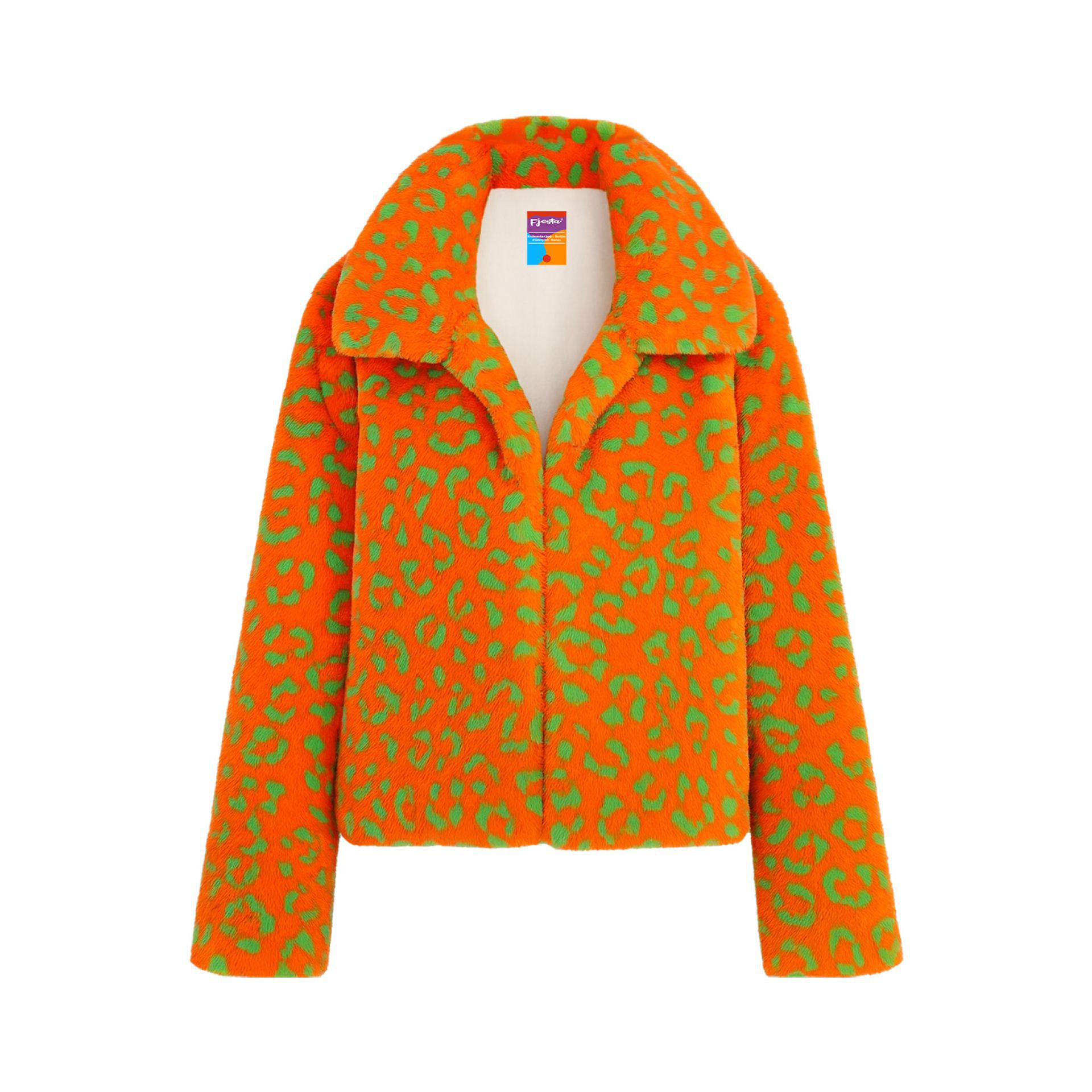 Kruikenstad jasje bontjas panterprint dames