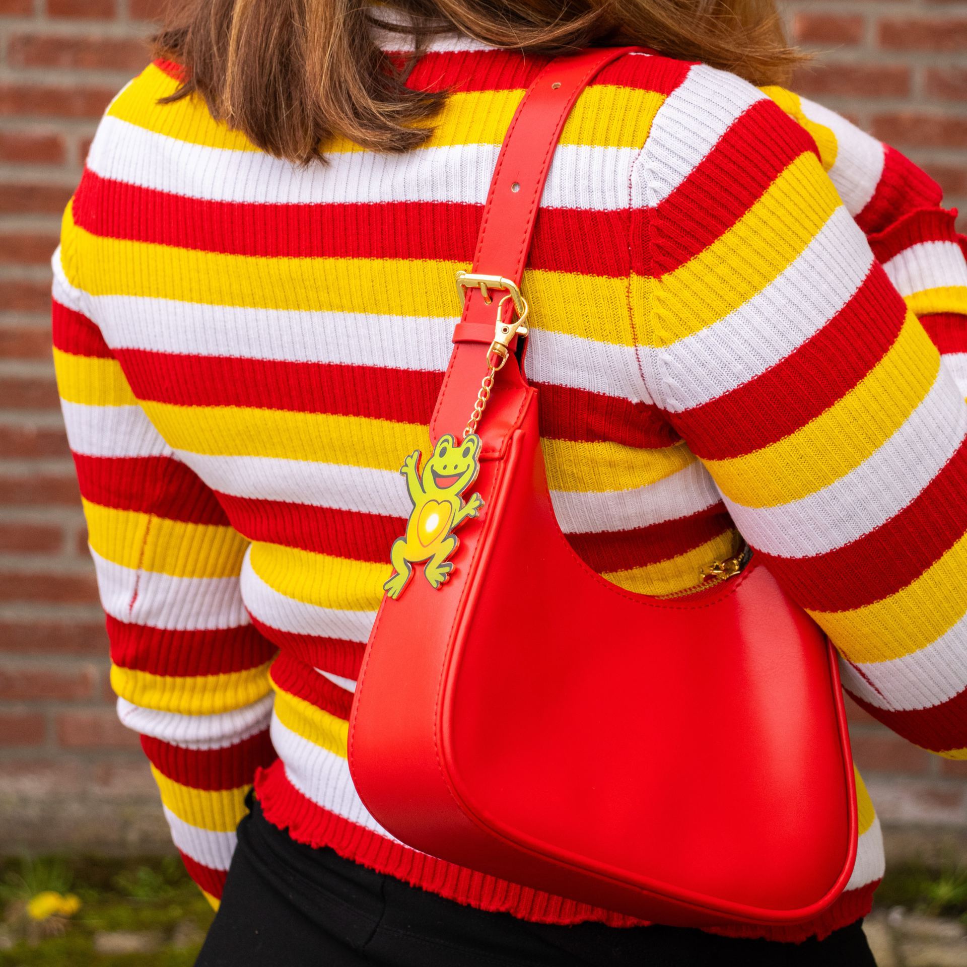 Oeteldonk tas schoudertas rood voorbeeld