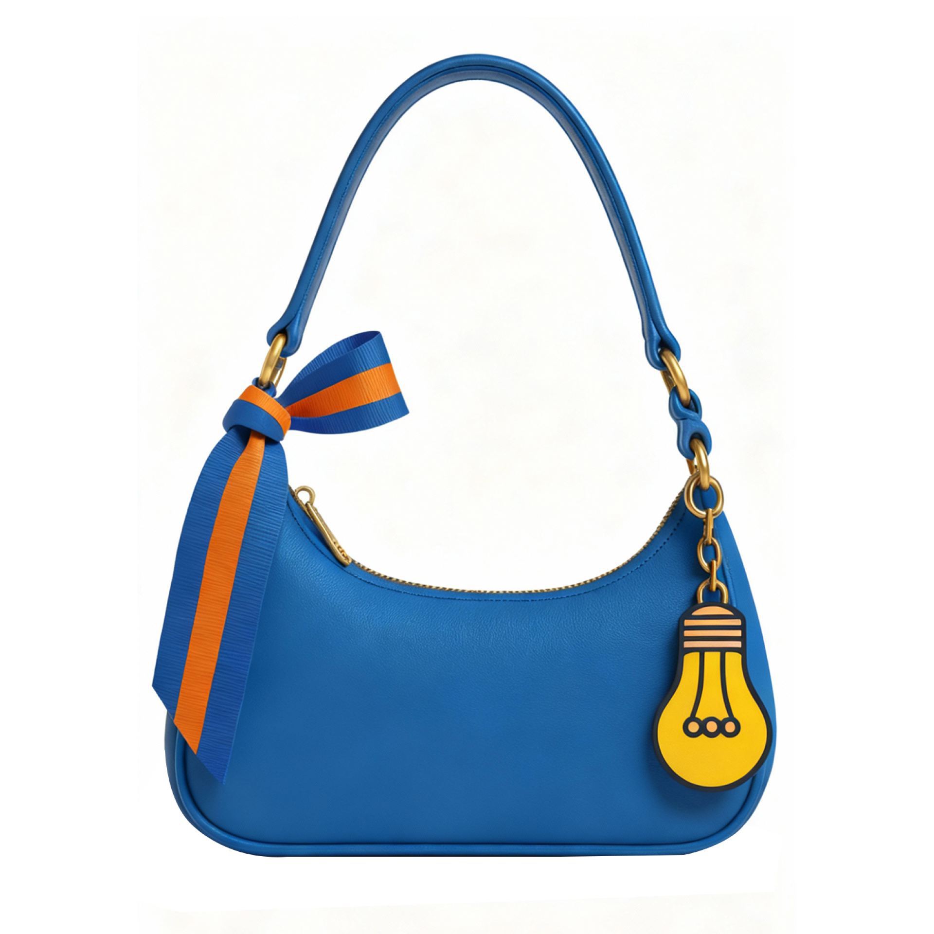 Lampegat tas schoudertas blauw met lamp