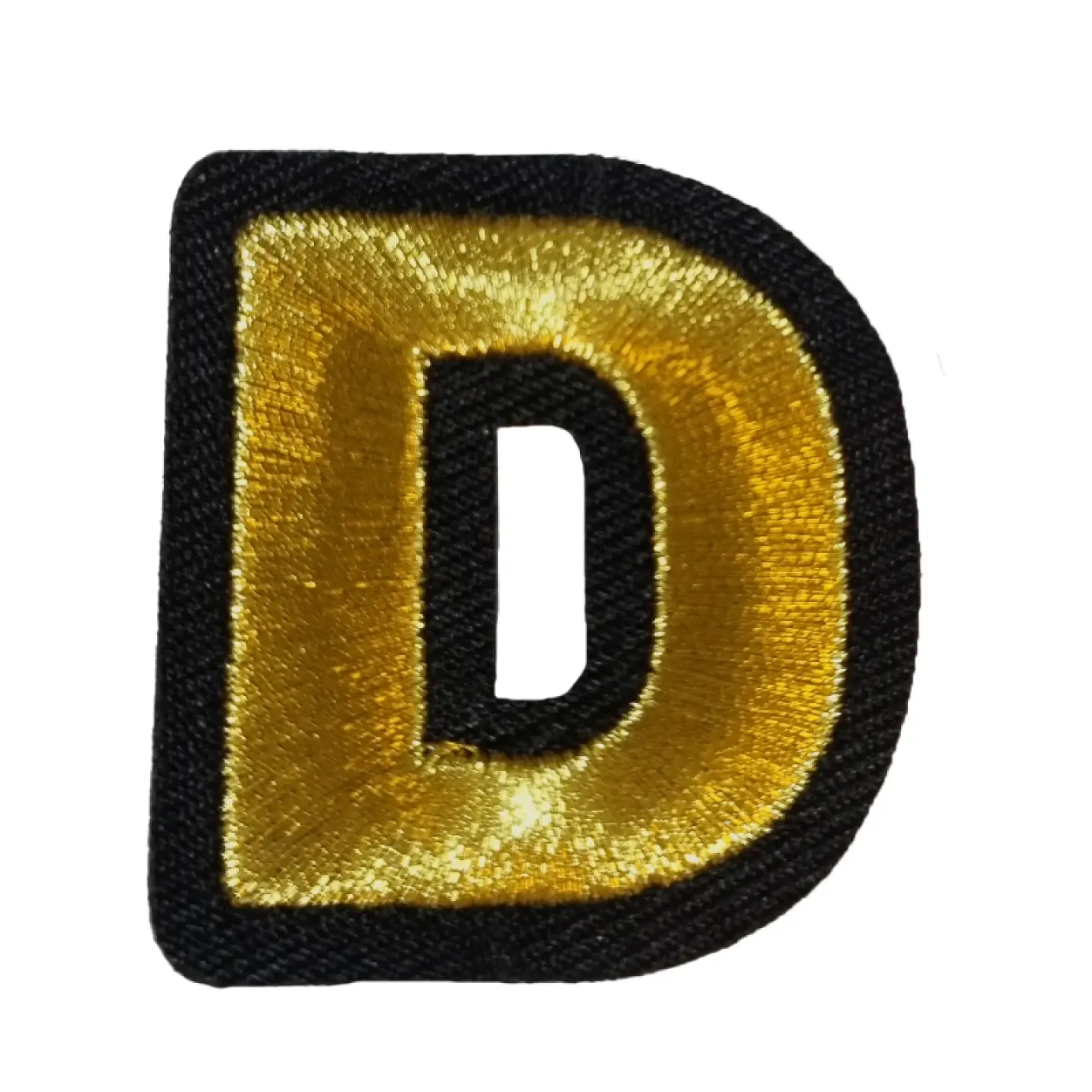 Blauw - geel embleem gouden letter D.