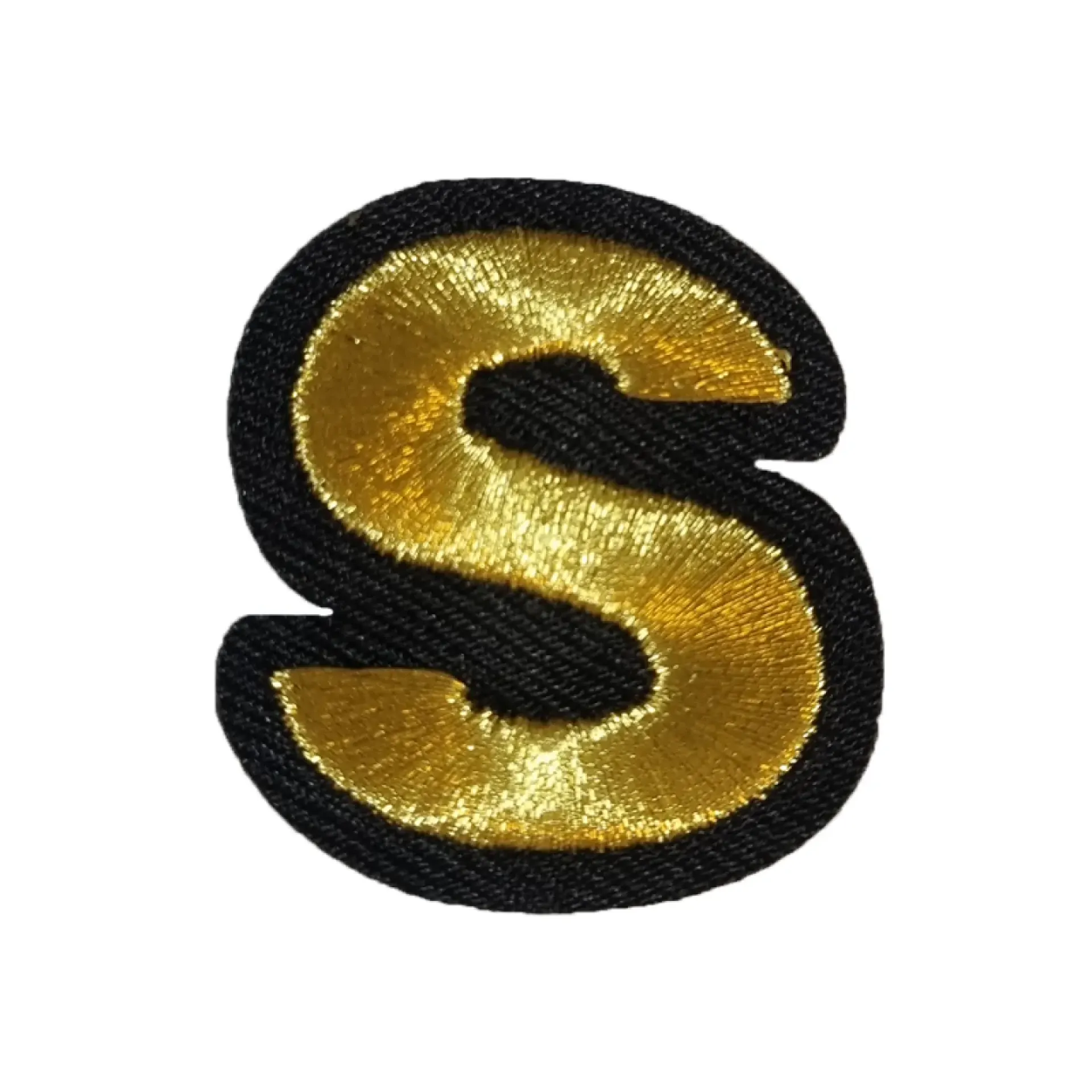 Blauw - geel embleem gouden letter S.